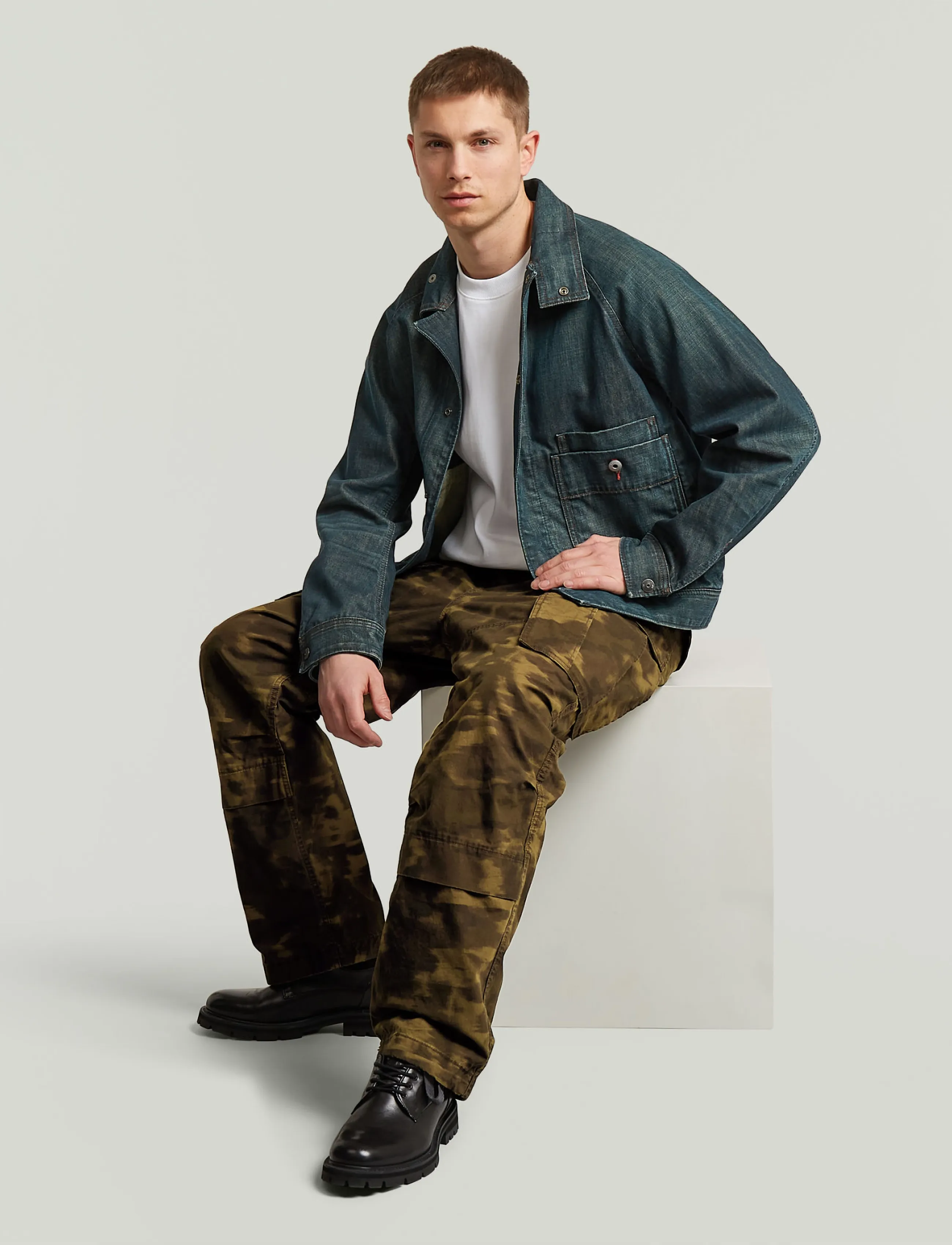 G-Star - Rovic 3D Relaxed - cargohosen - dk khaki od butternut motion camo - 5