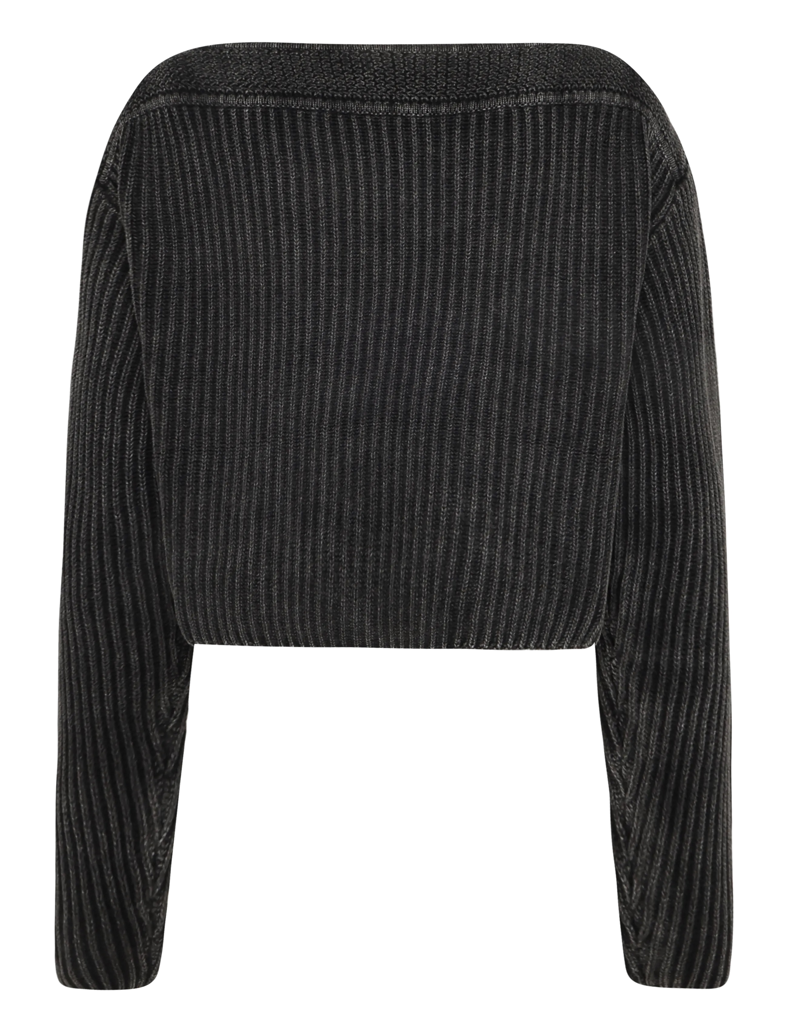G-Star - Washed open neck knit wmn - crop tops - dk black gd - 2