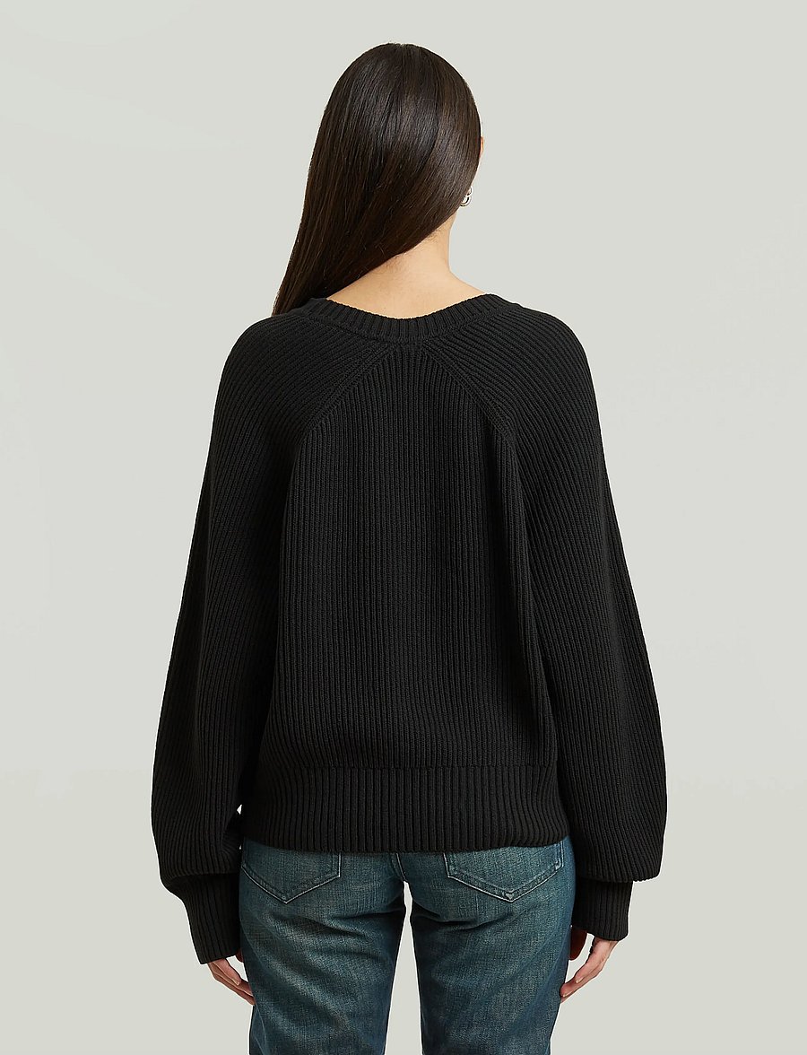G-Star - Unit crew knit wmn - stickade tröjor - dk black - 3