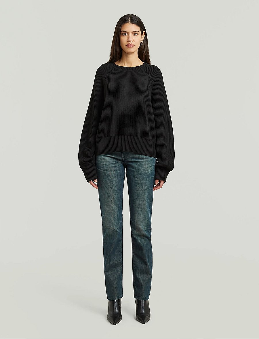G-Star - Unit crew knit wmn - stickade tröjor - dk black - 4