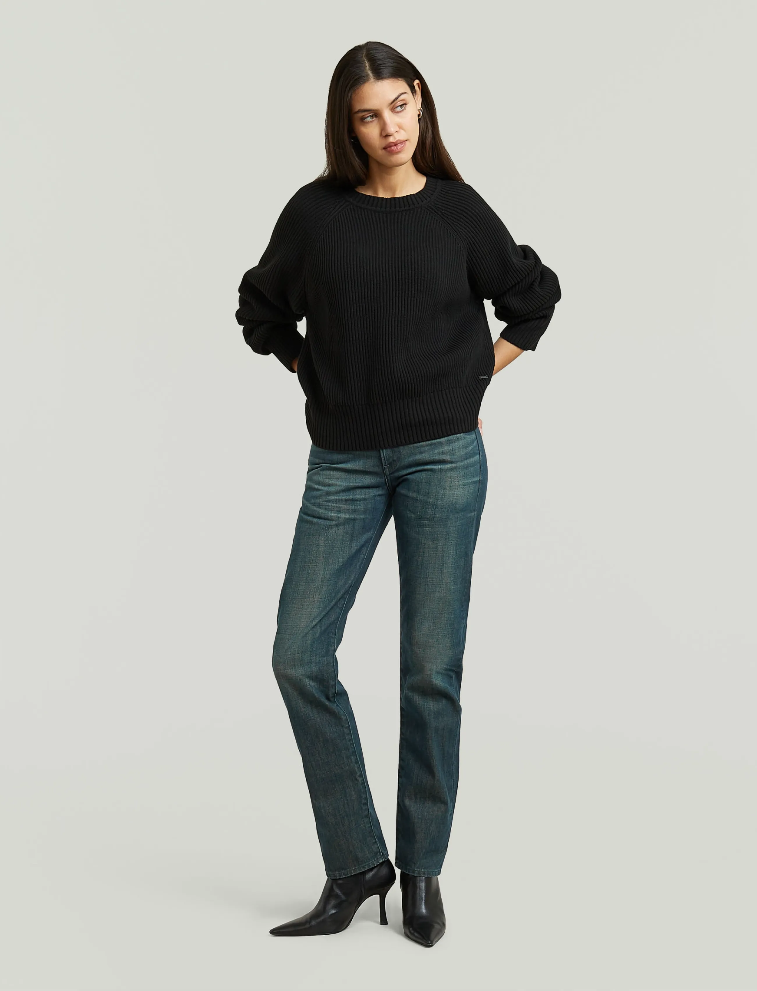 G-STAR Unit Crew Knit Wmn stickade tröjor dam – bild 5