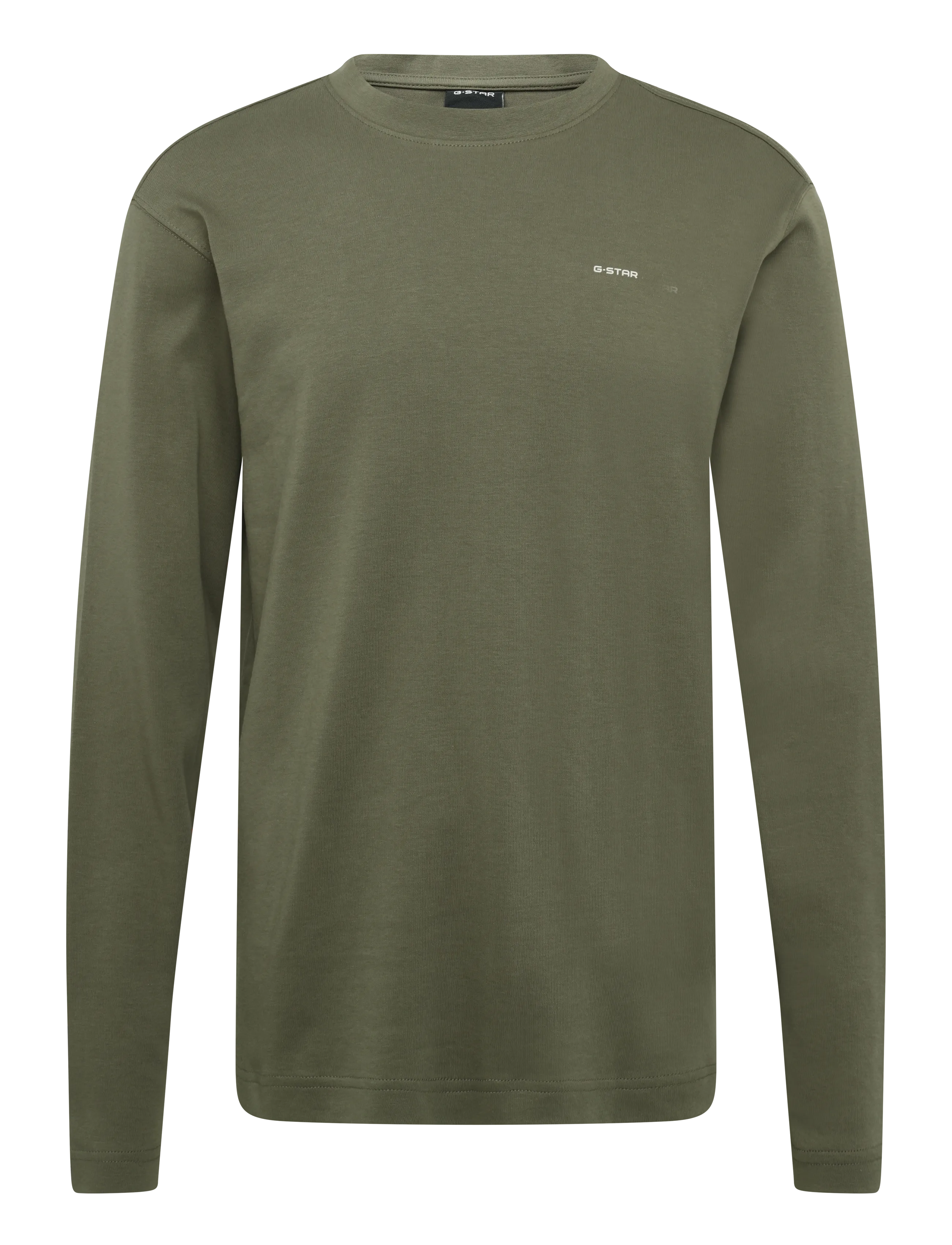 G-Star True regular r t l\s - T-Shirts - DARK KHAKI / khaki/green