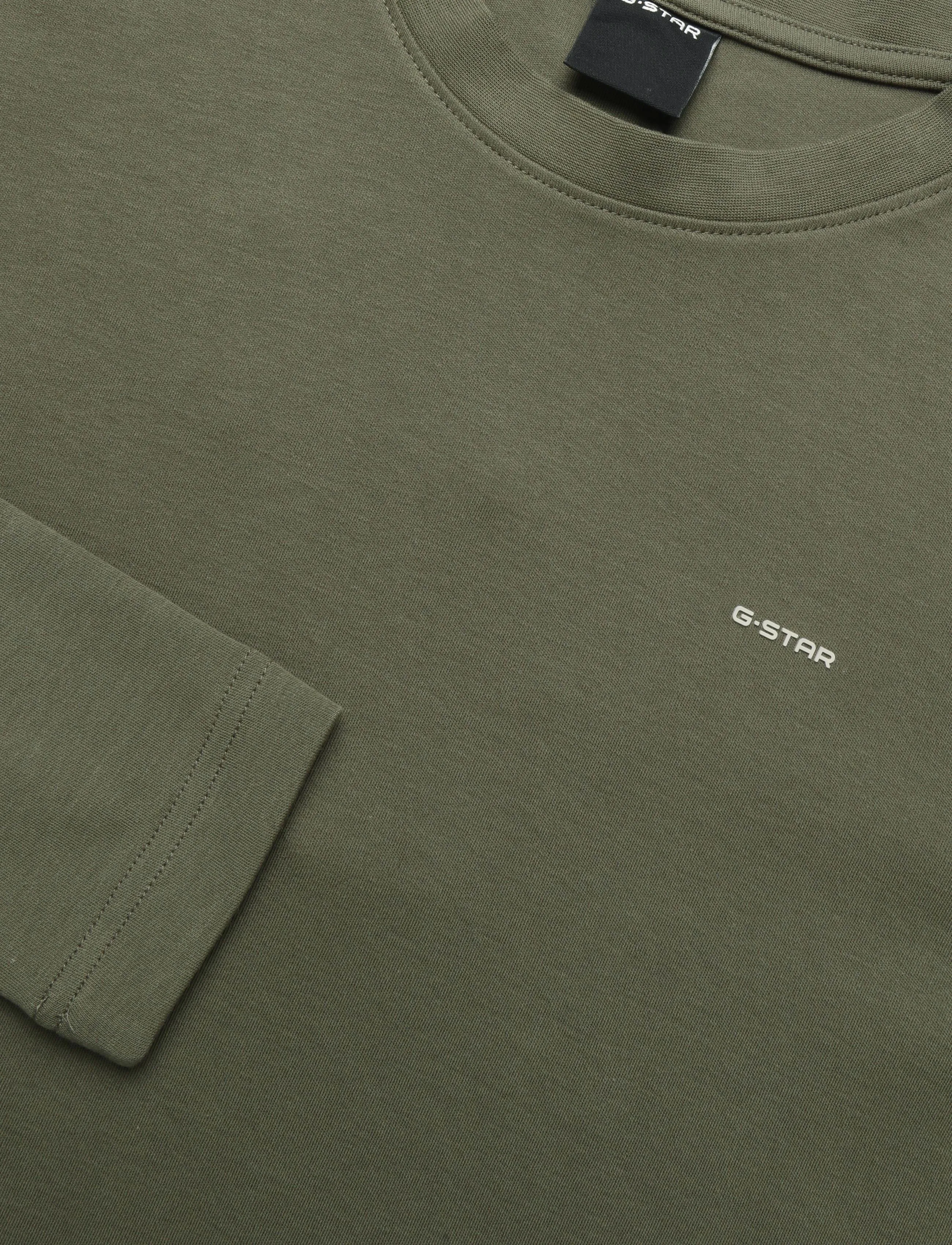 G-Star - True regular r t l\s - t-shirts - dark khaki - 2
