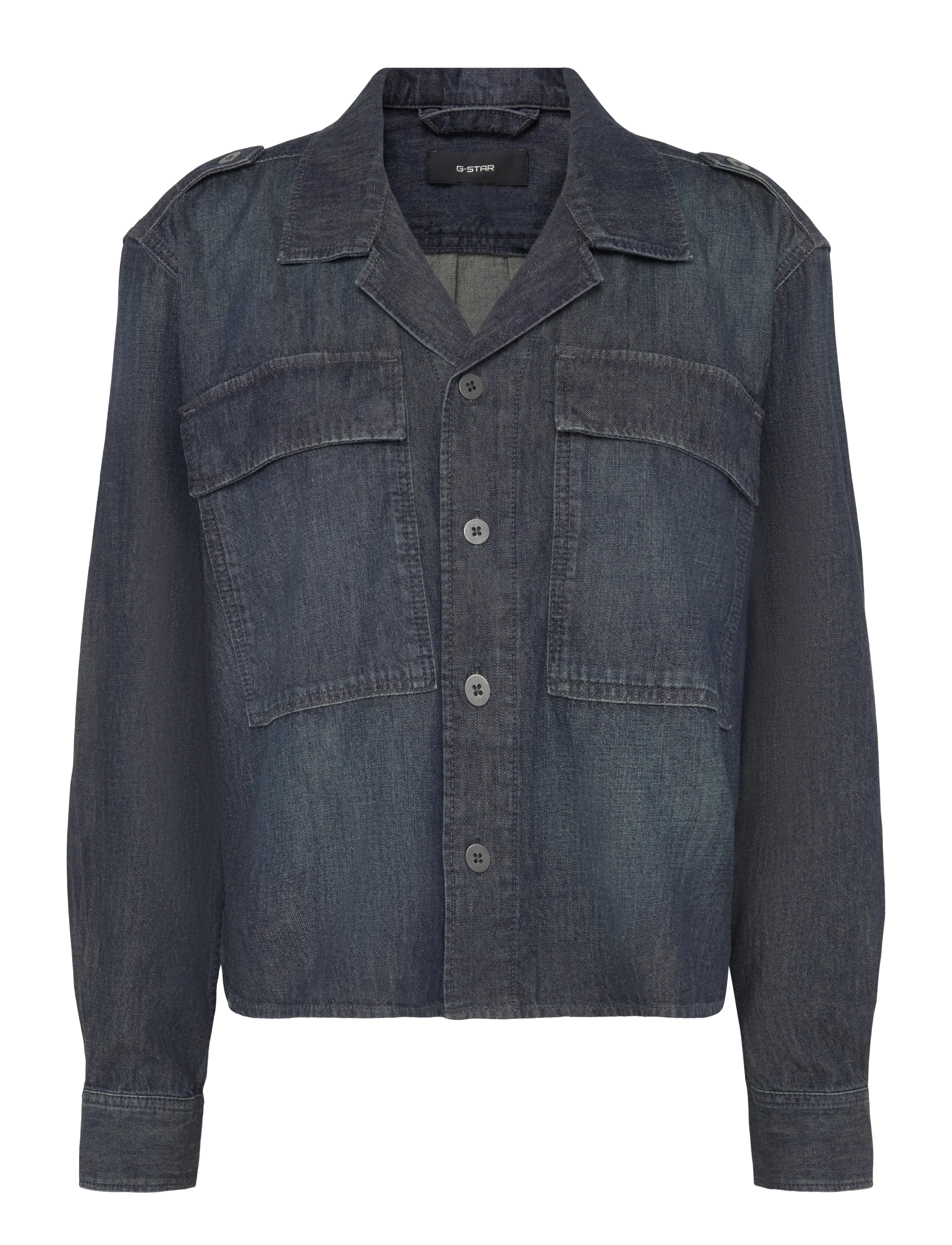 G-Star Boxy Relaxed 2-pkt Shirt l\s wmn - Teksariided - ANTIQUE ASPHALT / blue
