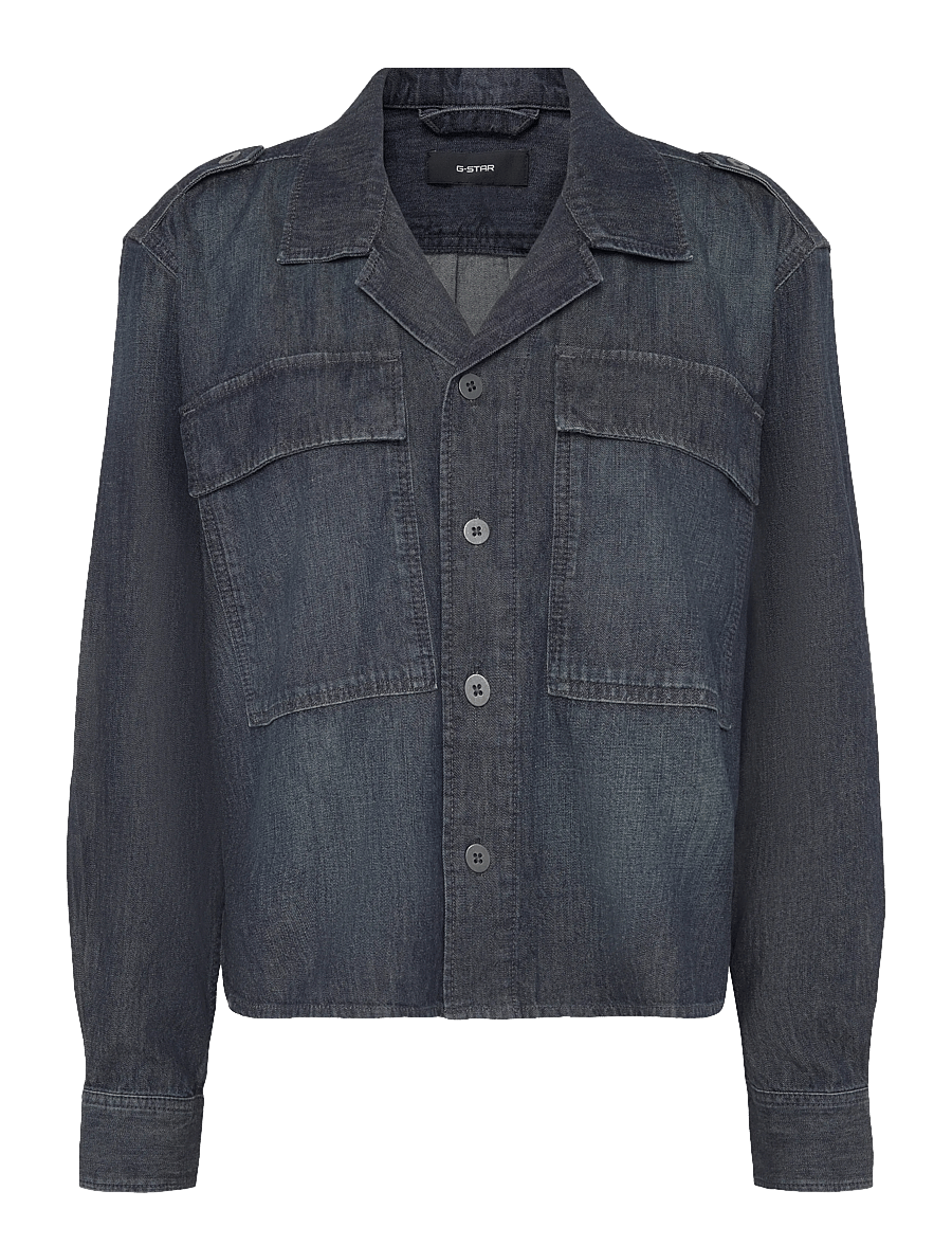 G-Star - Boxy Relaxed 2-pkt Shirt l\s wmn - teksasärgid - antique asphalt - 1