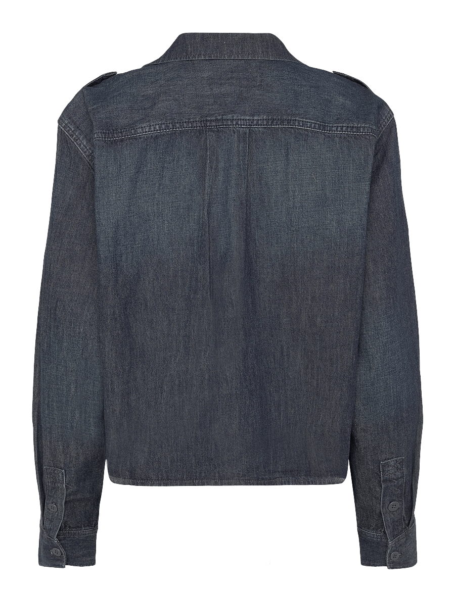 G-Star - Boxy Relaxed 2-pkt Shirt l\s wmn - teksasärgid - antique asphalt - 2