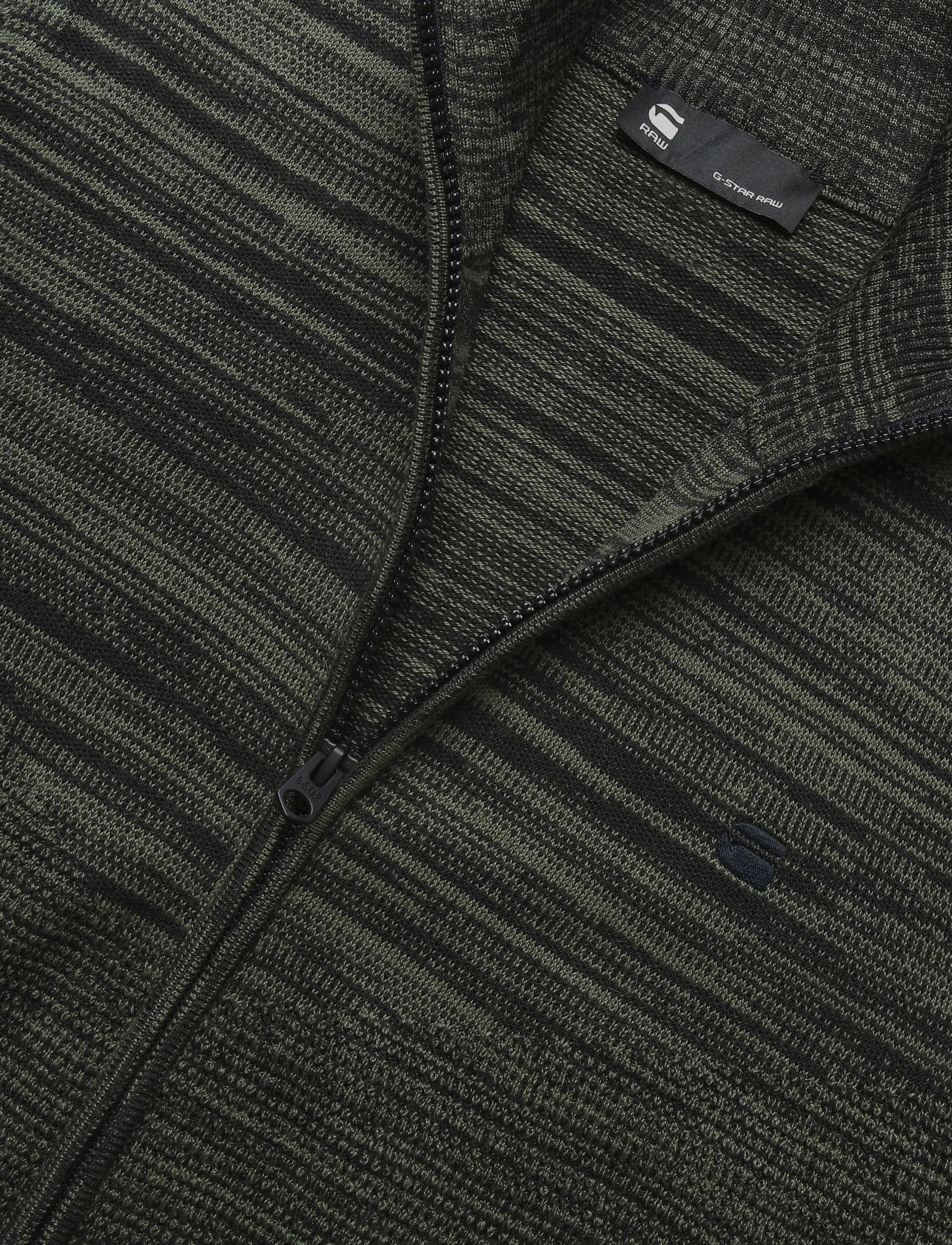 G-Star - 3D biker full zip knit - herbstliche kleidung - dk black/black olive - 2