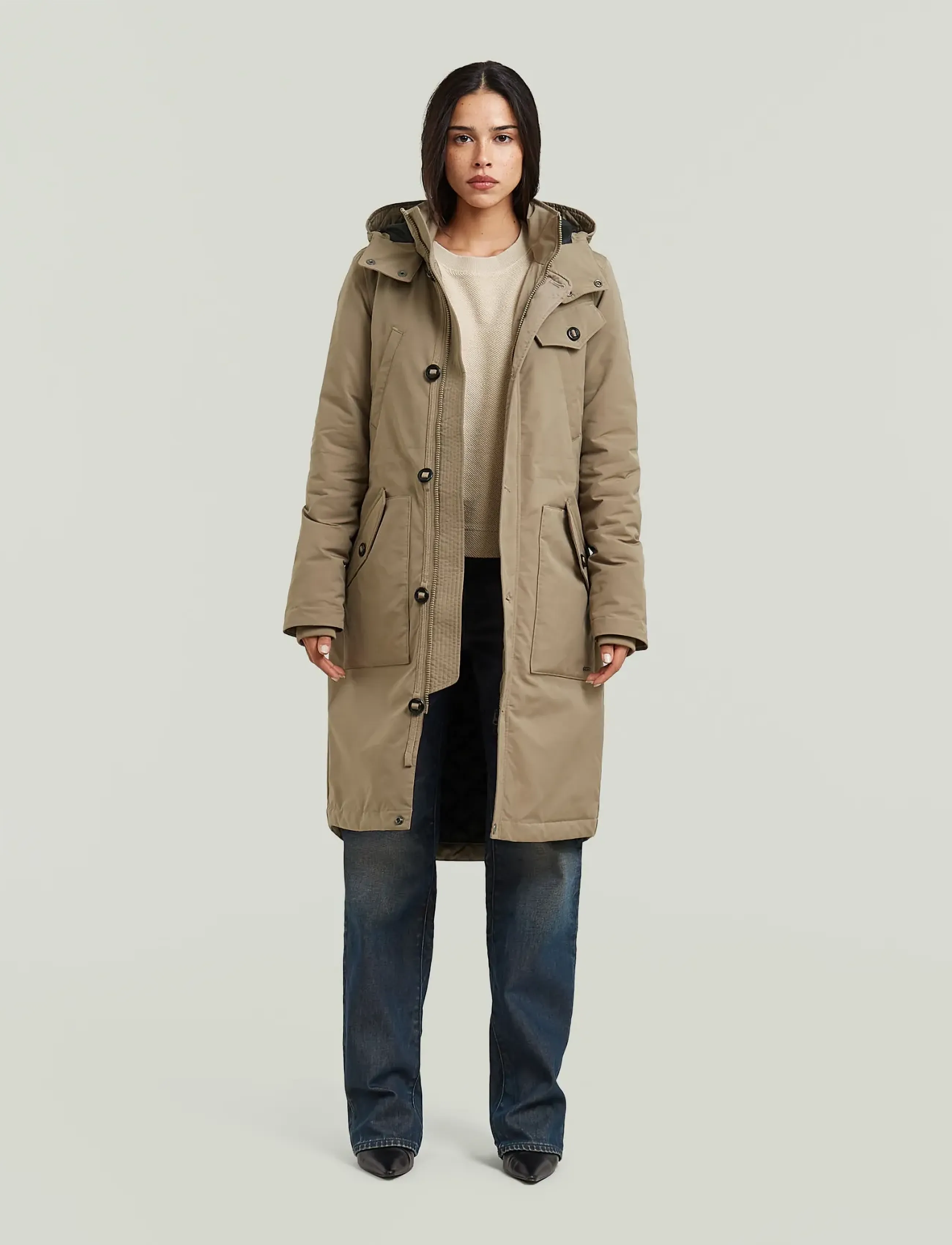 G-Star - Vodan long jkt wmn - fossil - 4