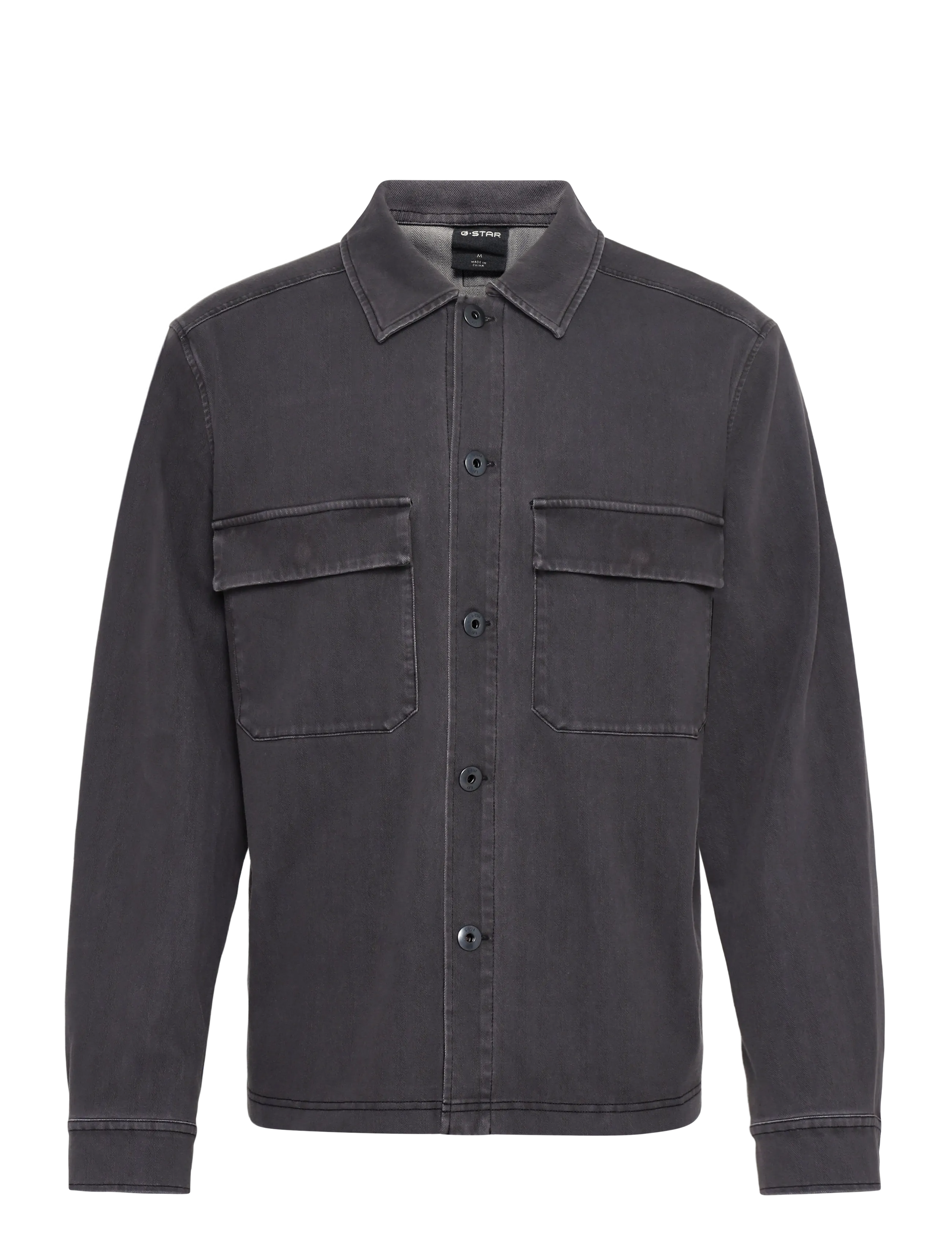 G-Star - Washed hb overshirt sw l\s - dk black gd - 1