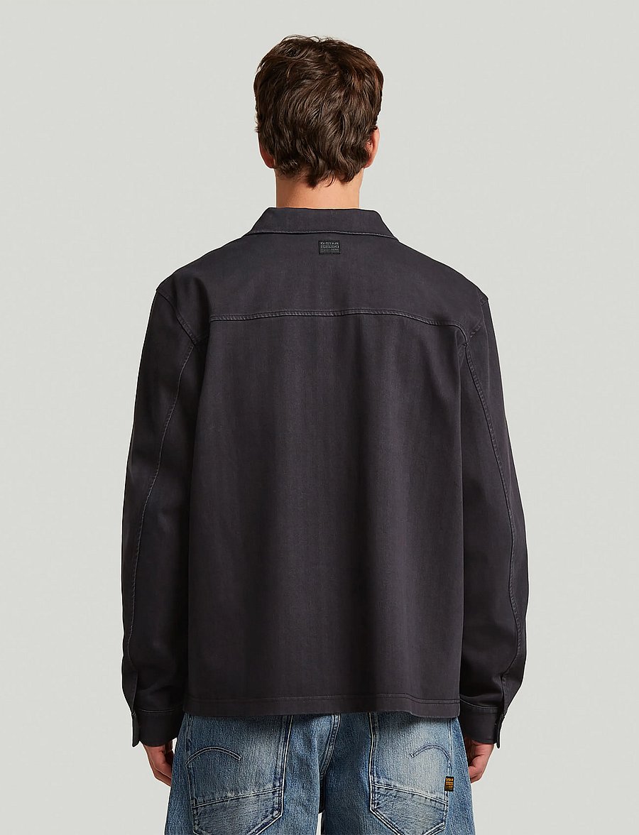 G-Star - Washed hb overshirt sw l\s - uforede denimjakker - dk black gd - 3