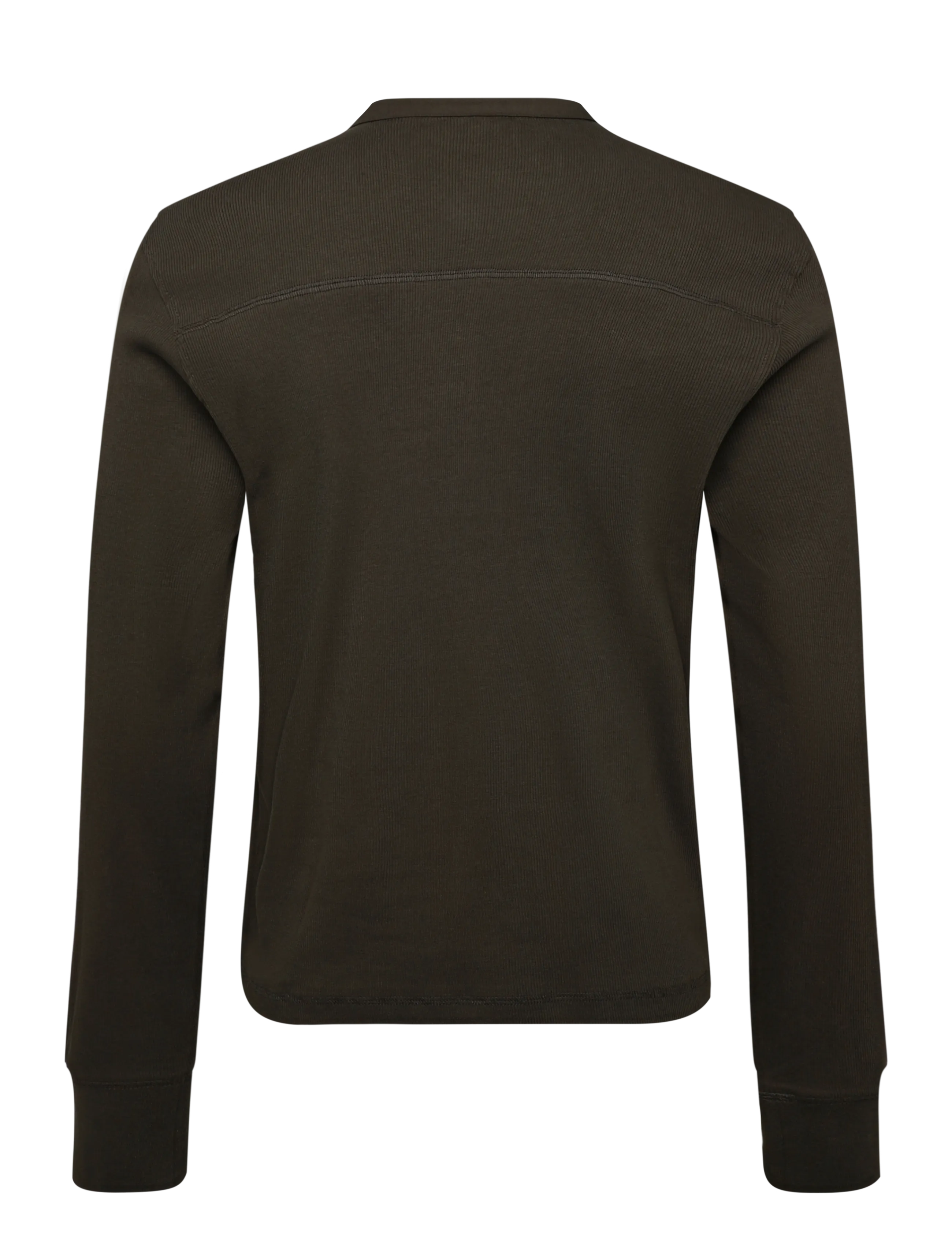 G-Star - Shrunken Slim rib henley l\s - black olive - 1