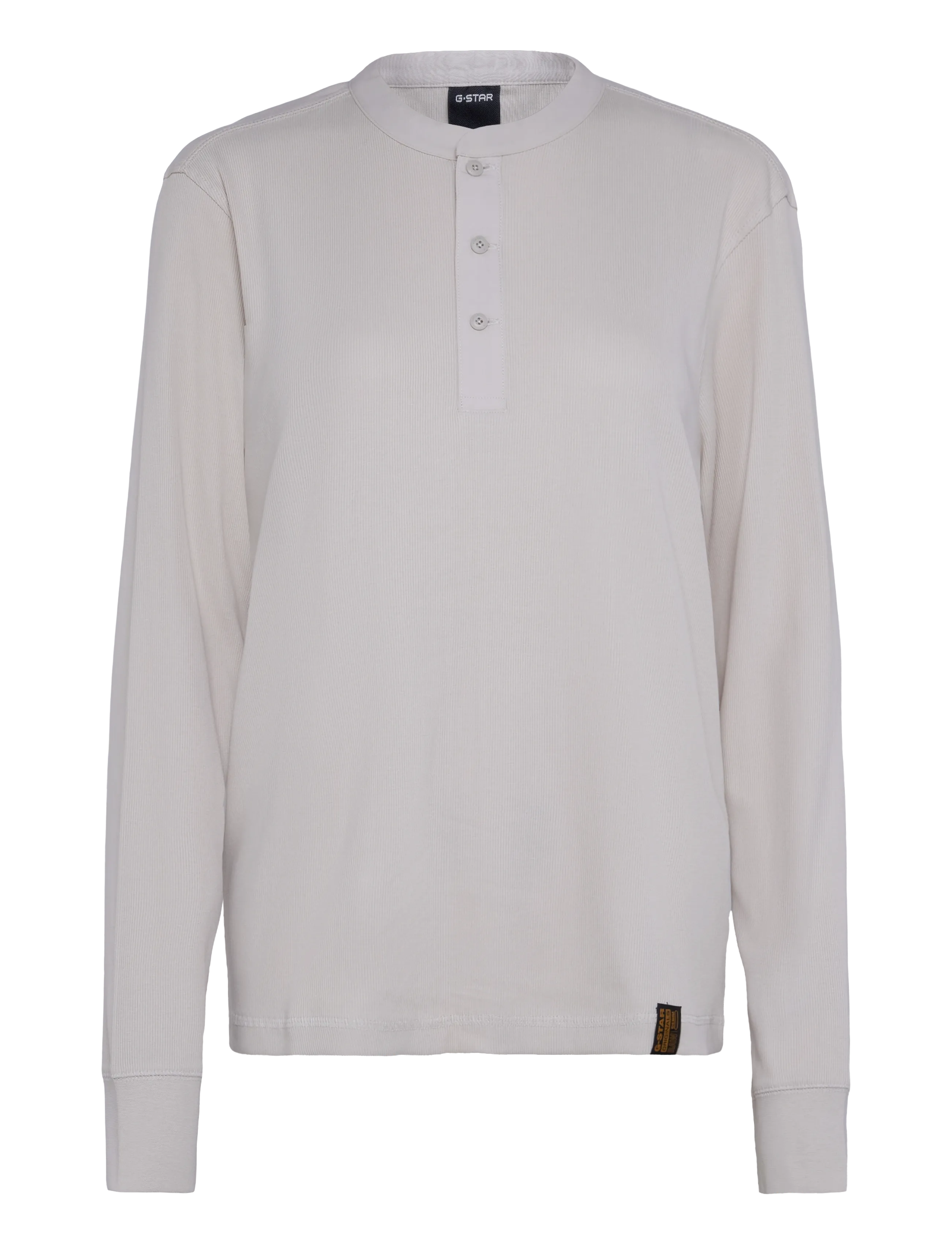 G-Star Shrunken Slim rib henley l\s - Kleidung - WHITEBAIT / grey