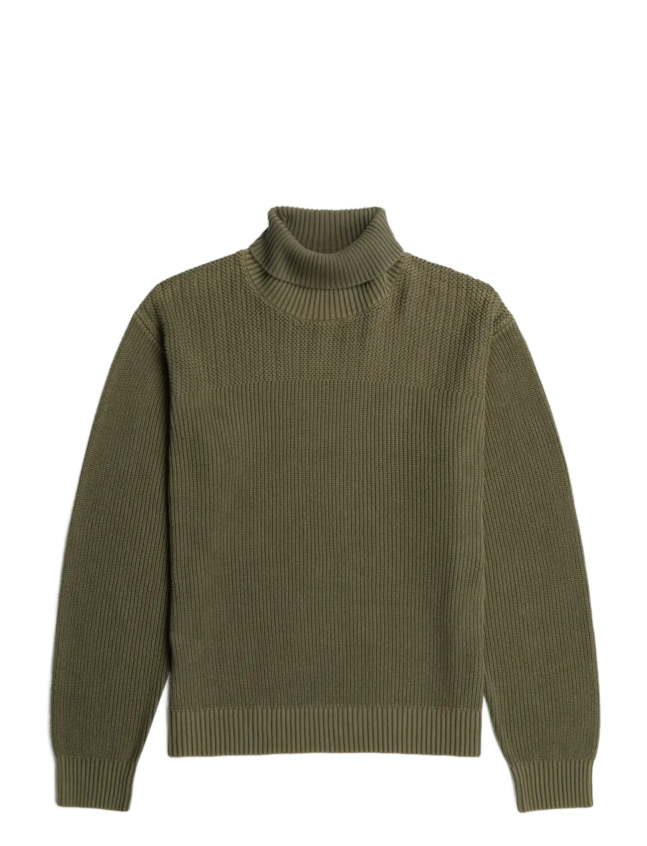 G-Star Washed rib roll neck knit - Strickmode - DARK KHAKI GD / khaki/green