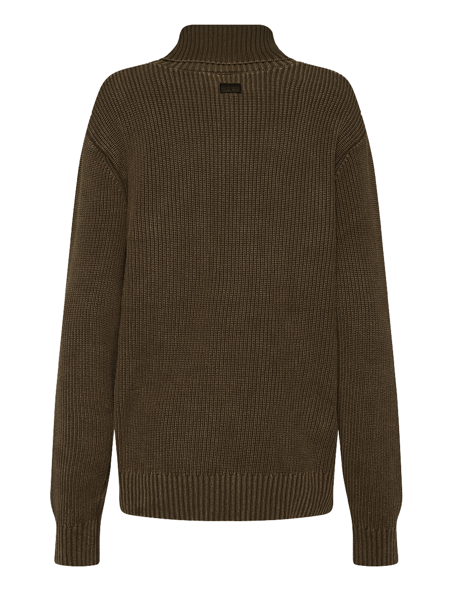 G-Star - Washed rib roll neck knit - kõrge kaelusega - dark khaki gd - 2