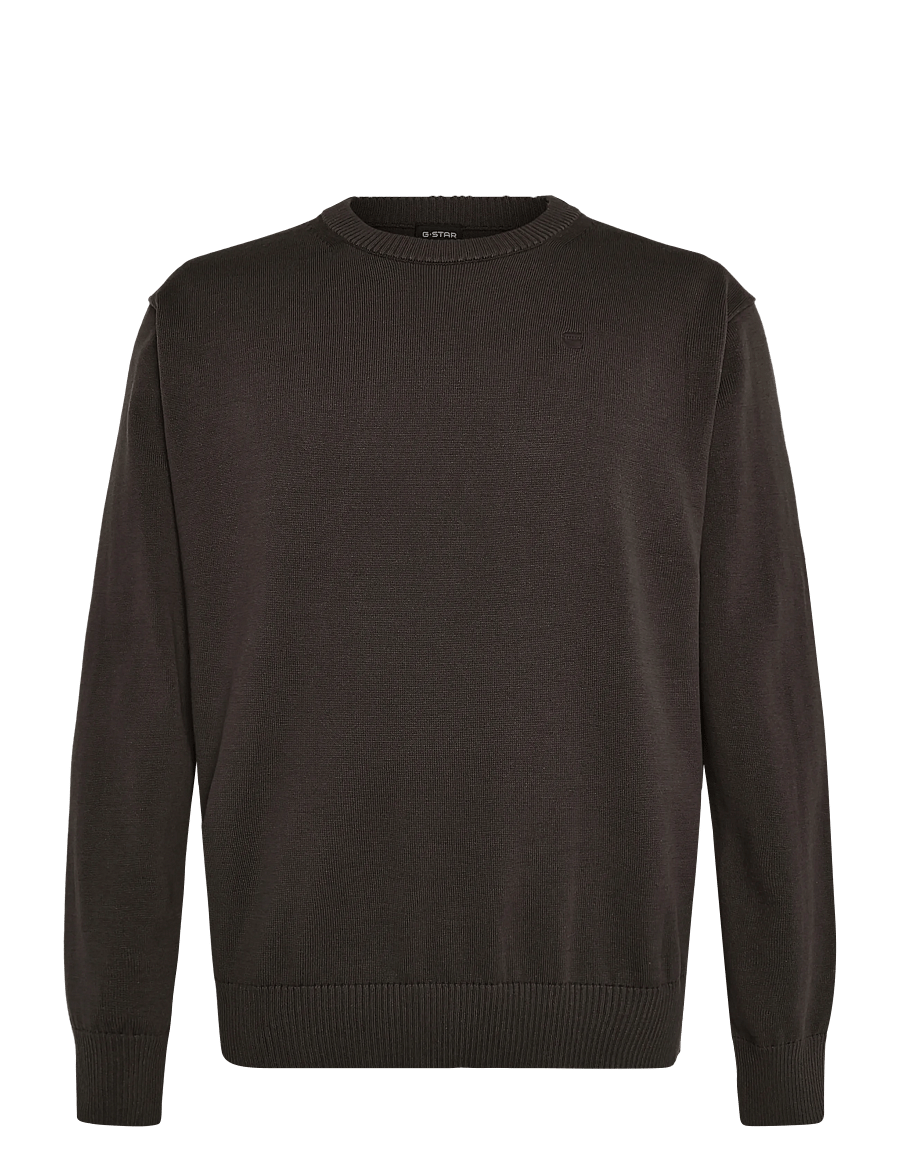 G-Star - Core refined r knit - rundhals - black olive - 1