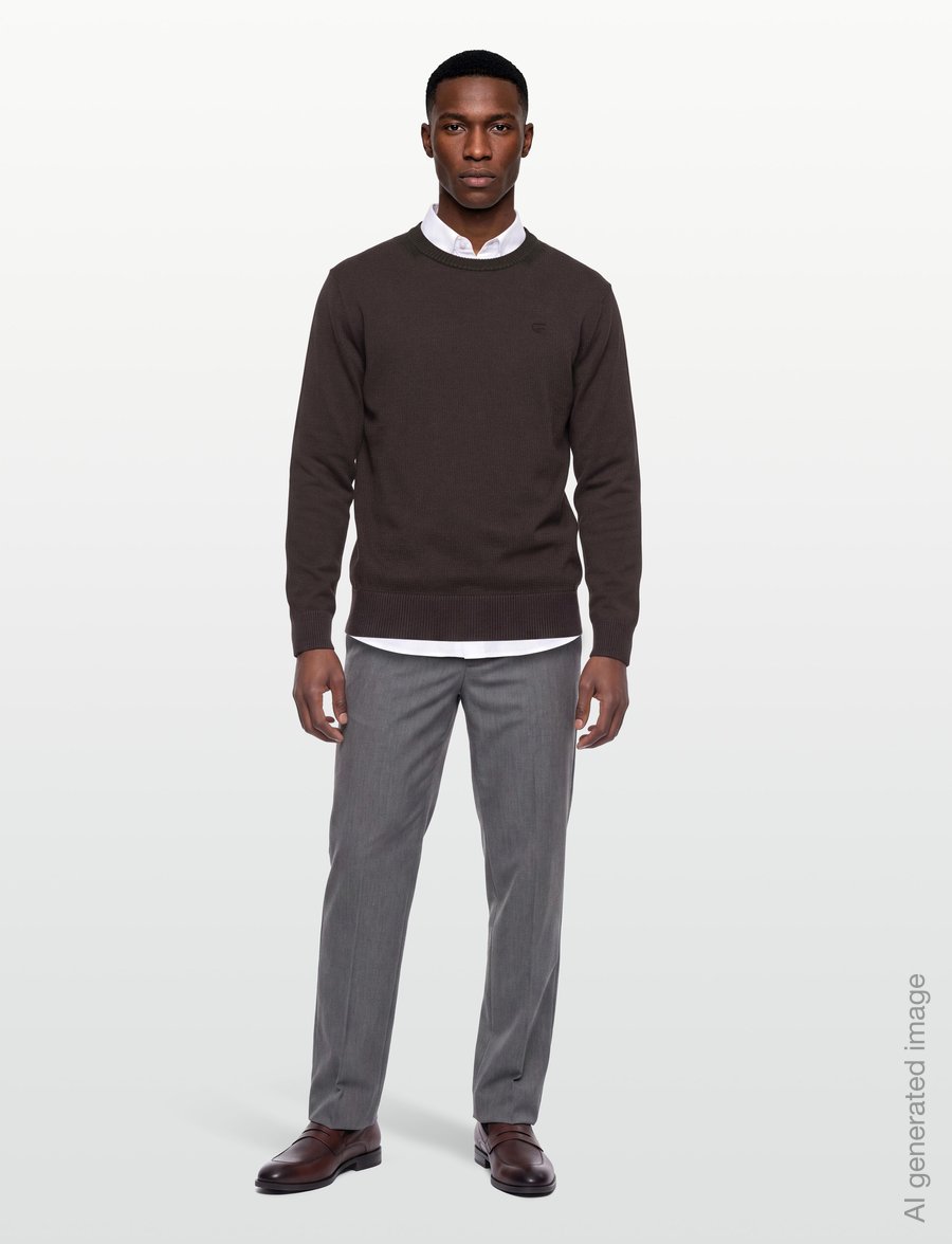 G-Star - Core refined r knit - rundhals - black olive - 0