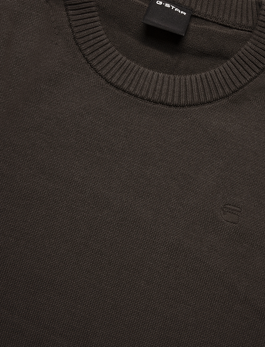 G-Star - Core refined r knit - rundhals - black olive - 5