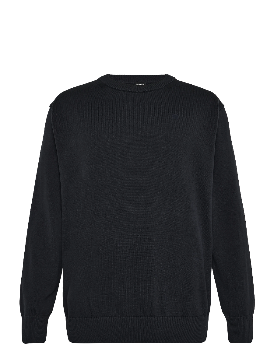 G-Star - Core refined r knit - rundhals - dk legion blue - 1