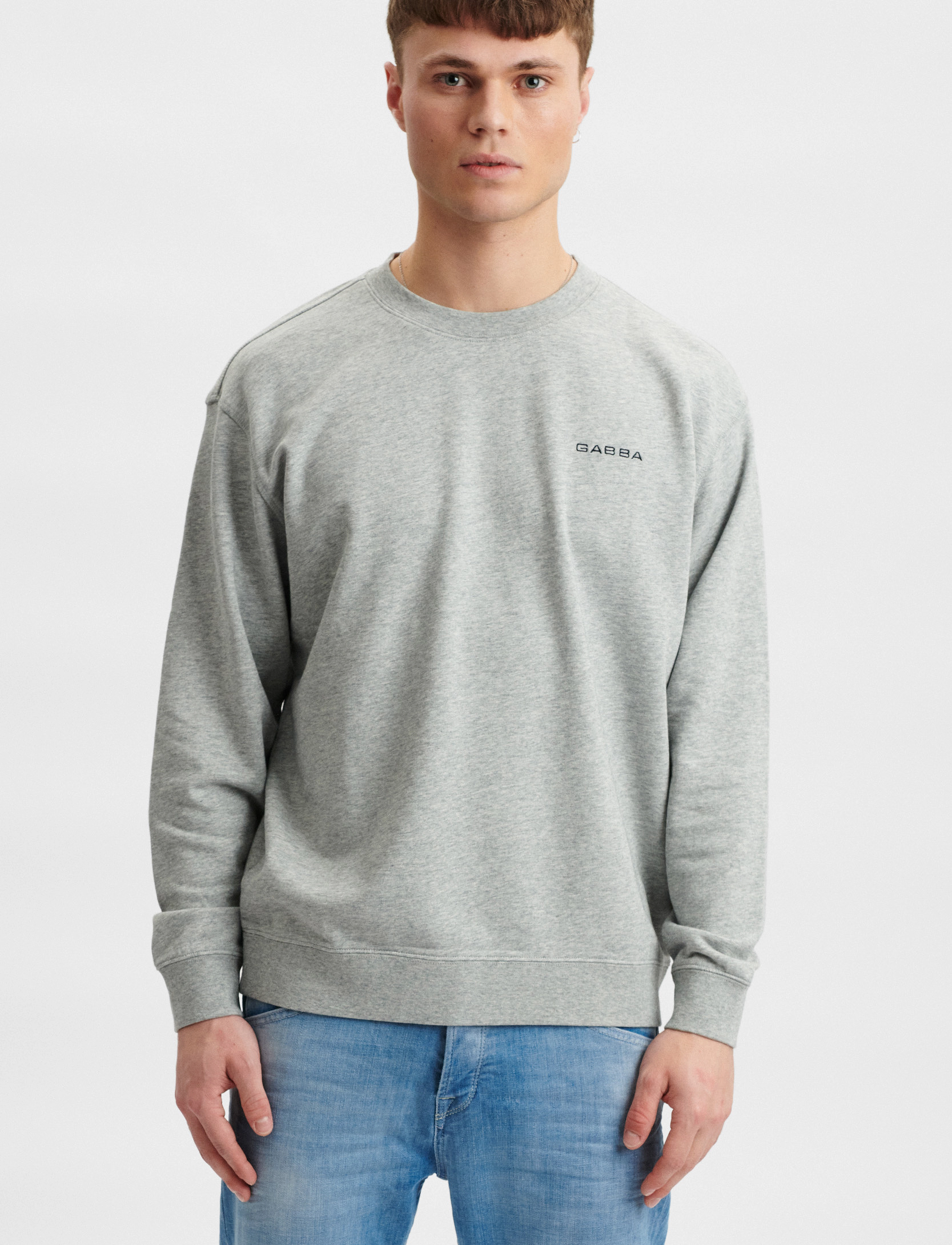 Gabba - Bruce Boxy Sweat - grey mel - 2
