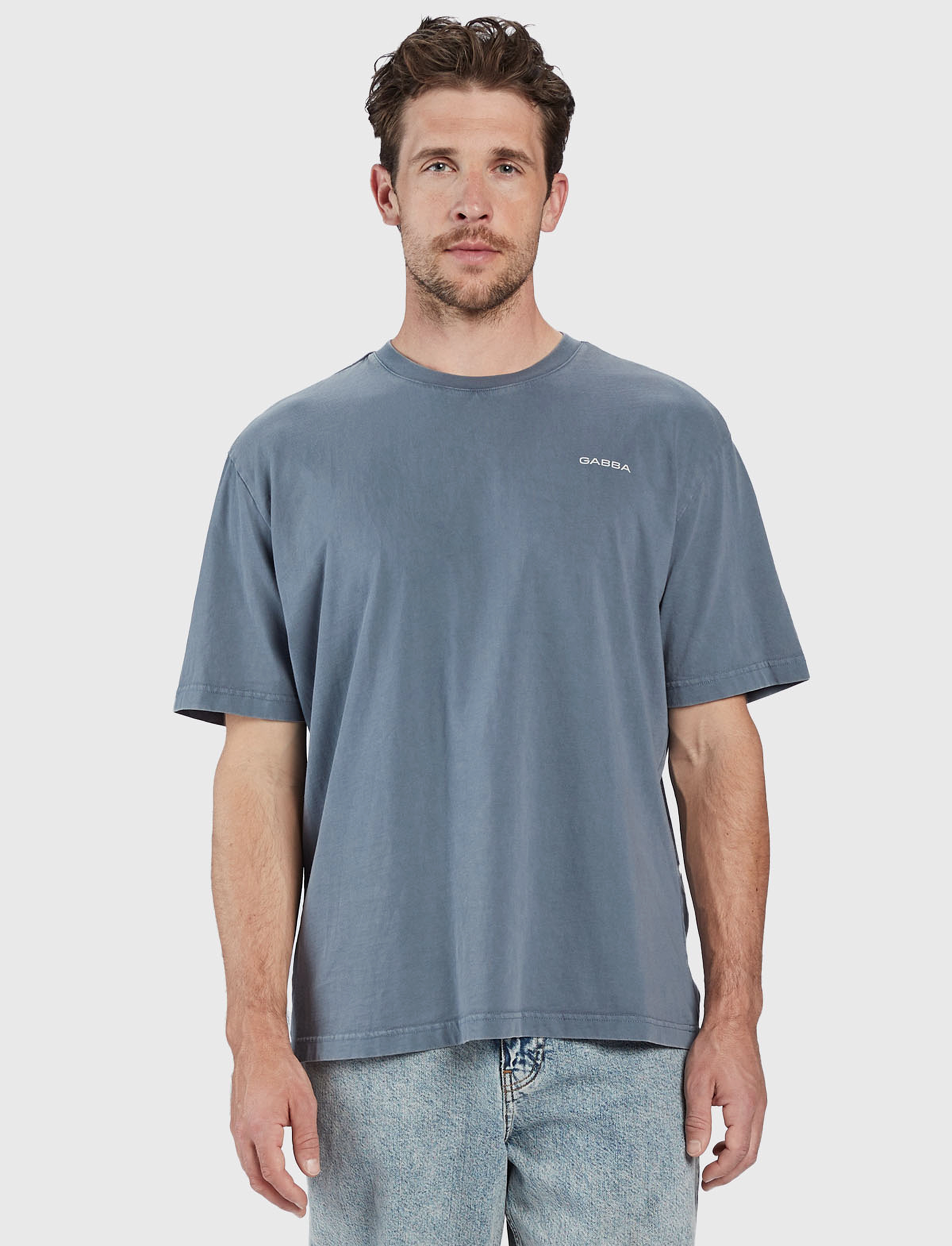 Gabba - Nigel Boxy Snow SS Tee - bering sea - 4