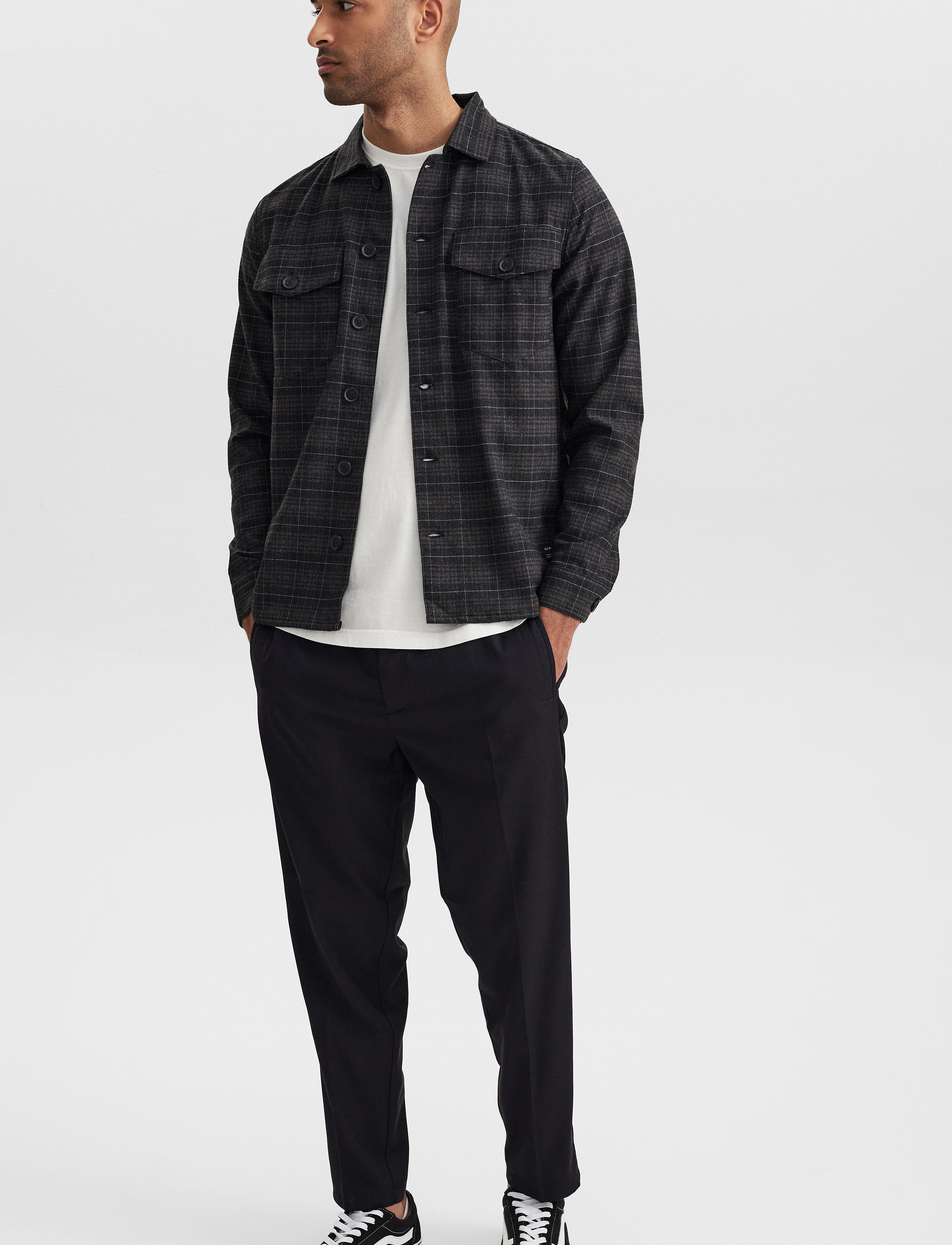 Gabba - Clipper Folle Overshirt - black check - 4