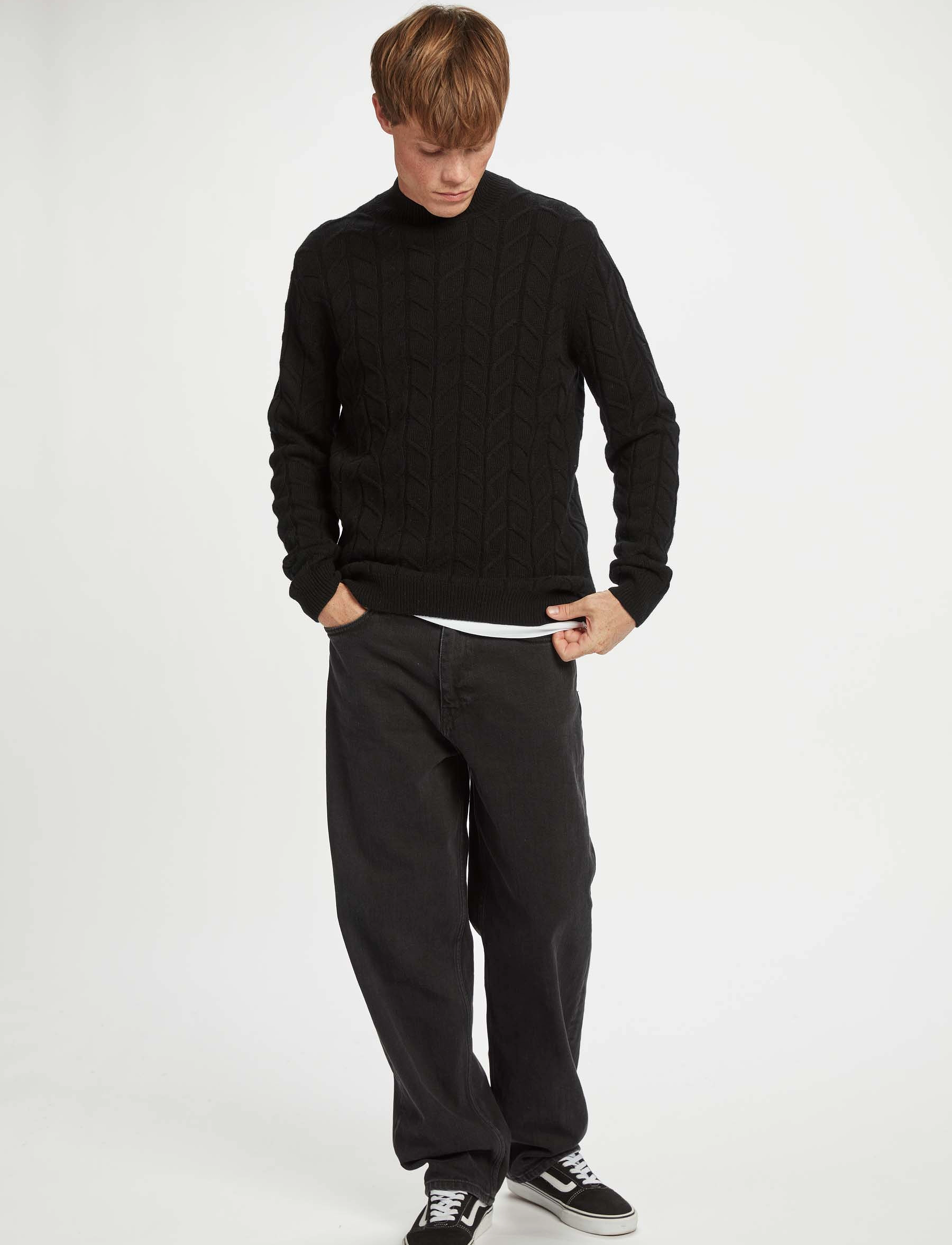 Gabba - Bertram Roll Neck Knit - black - 4