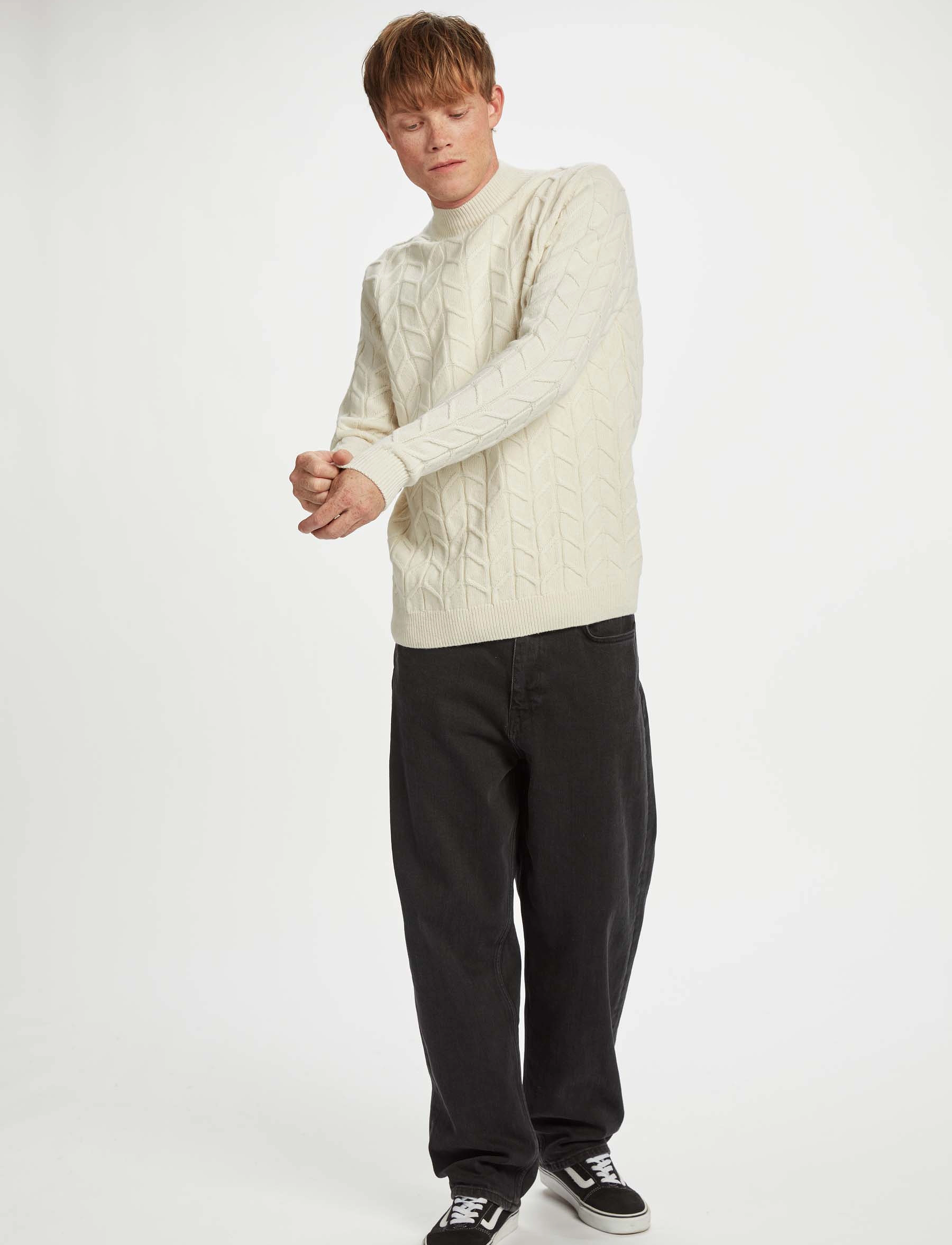 Gabba - Bertram Roll Neck Knit - off white - 4