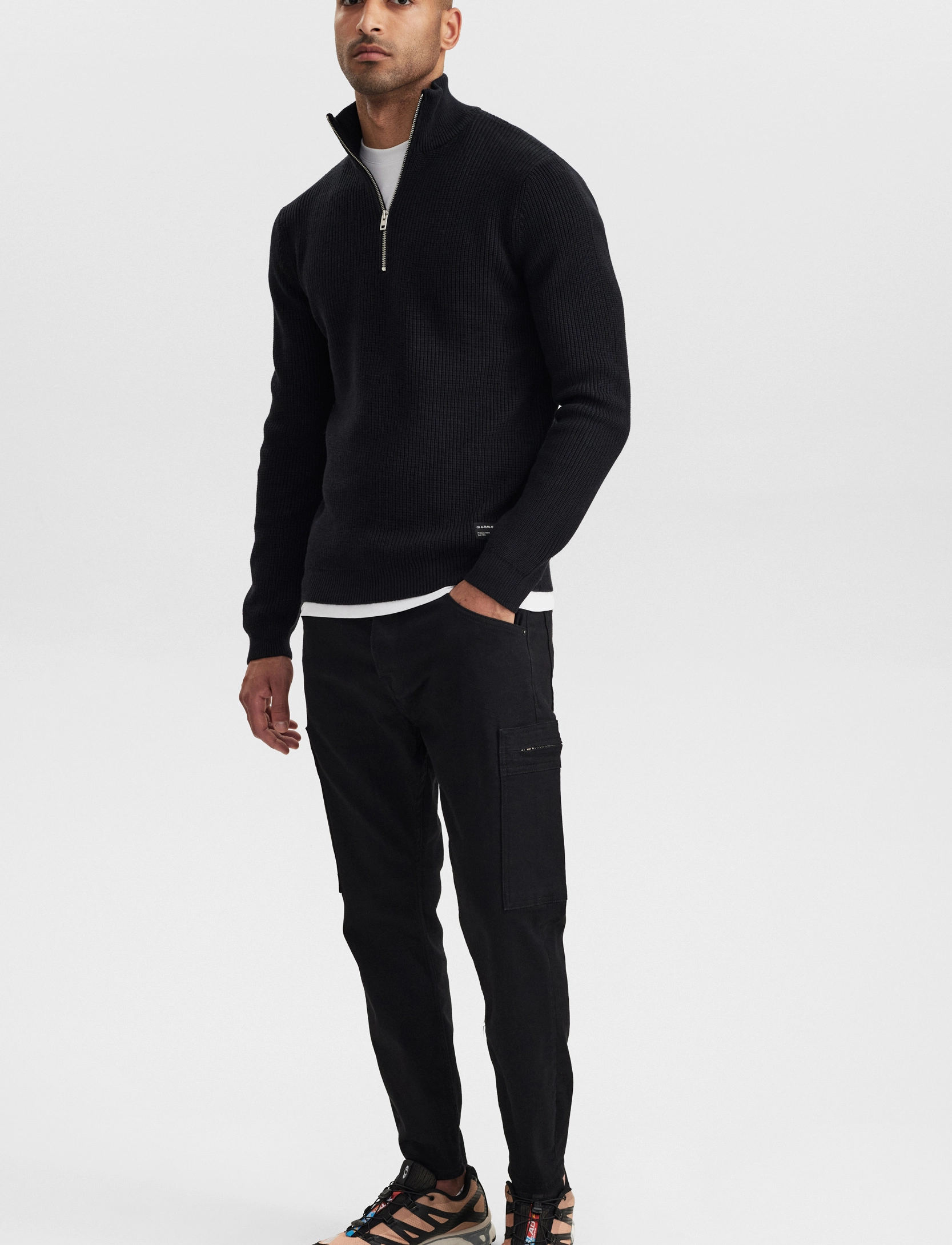 Gabba - Cape Roll Neck Knit - black - 2
