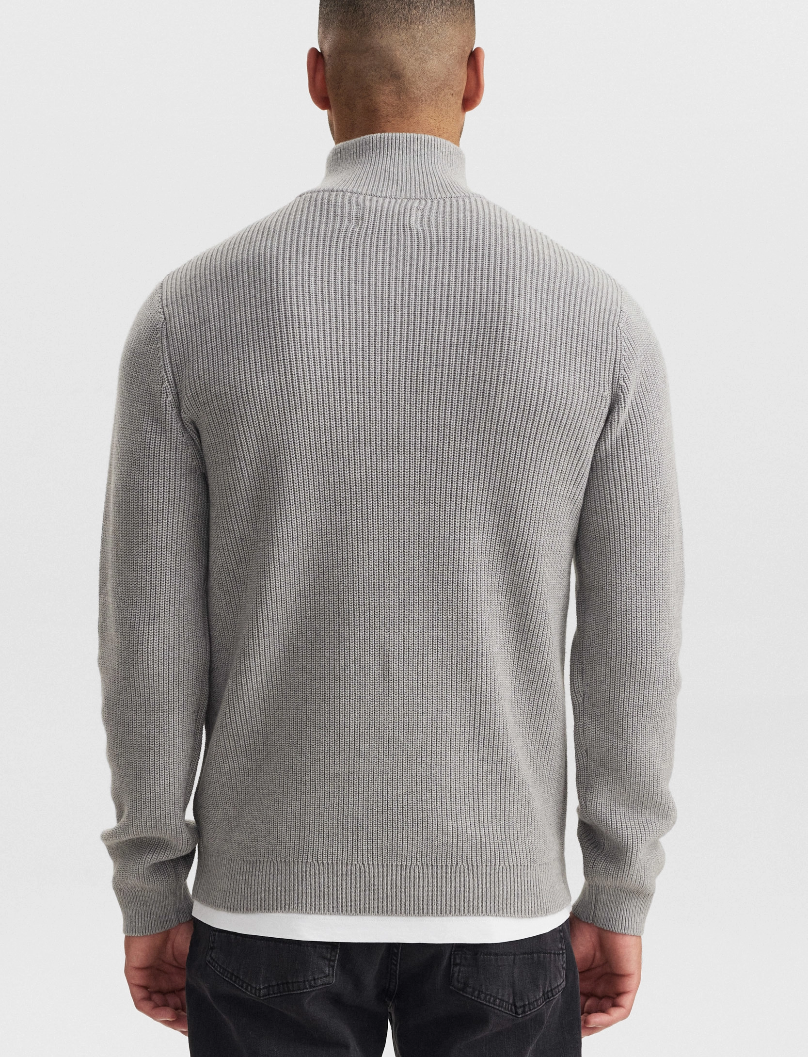 Gabba - Cape Roll Neck Knit - grey mel - 3