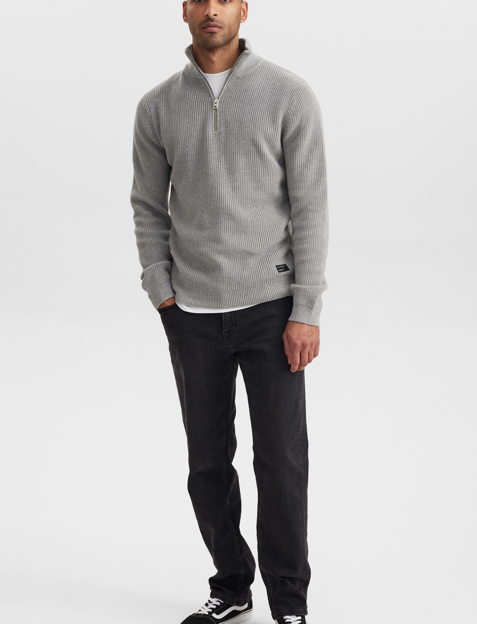 Gabba - Cape Roll Neck Knit - grey mel - 4