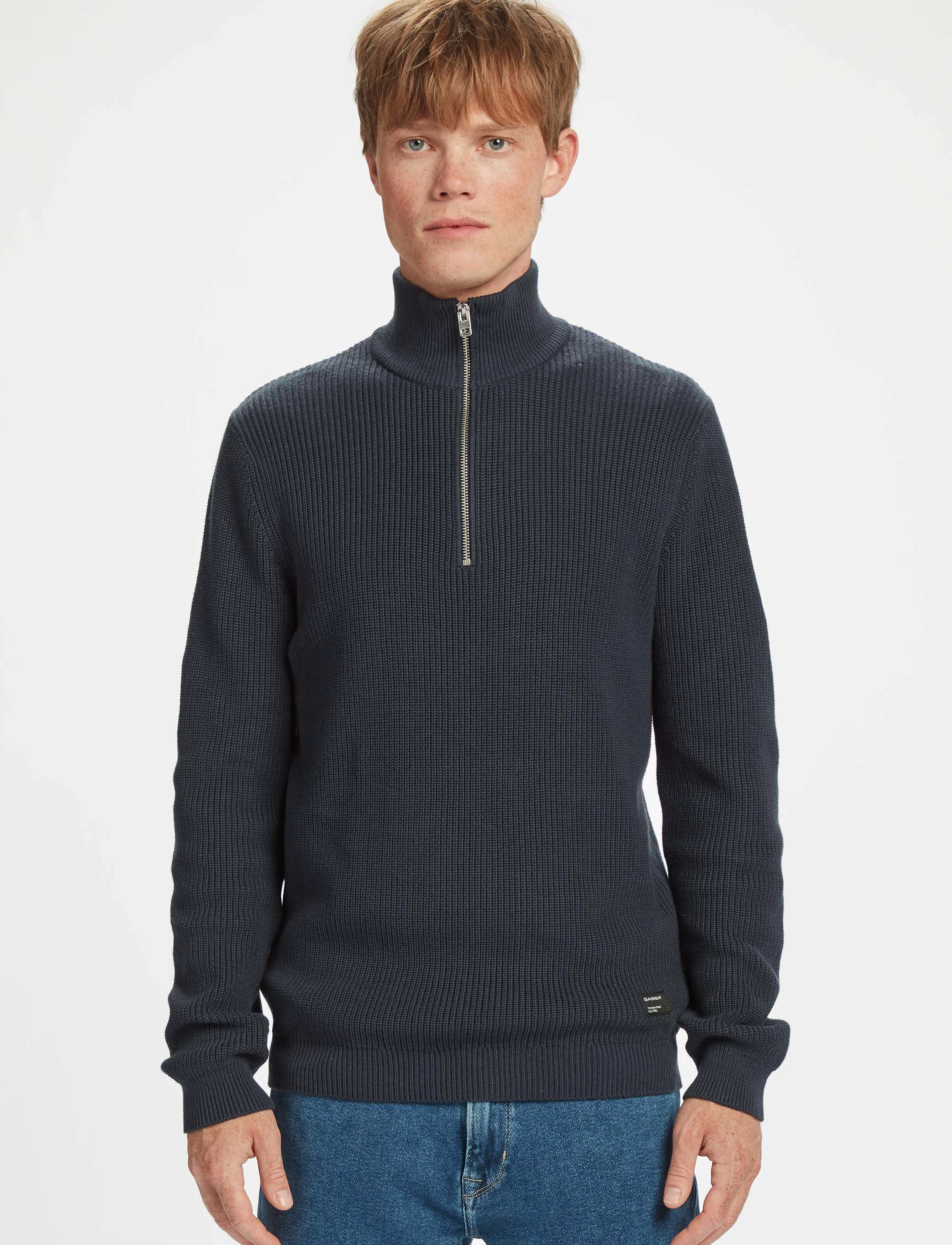 Gabba - Cape Roll Neck Knit - navy - 2