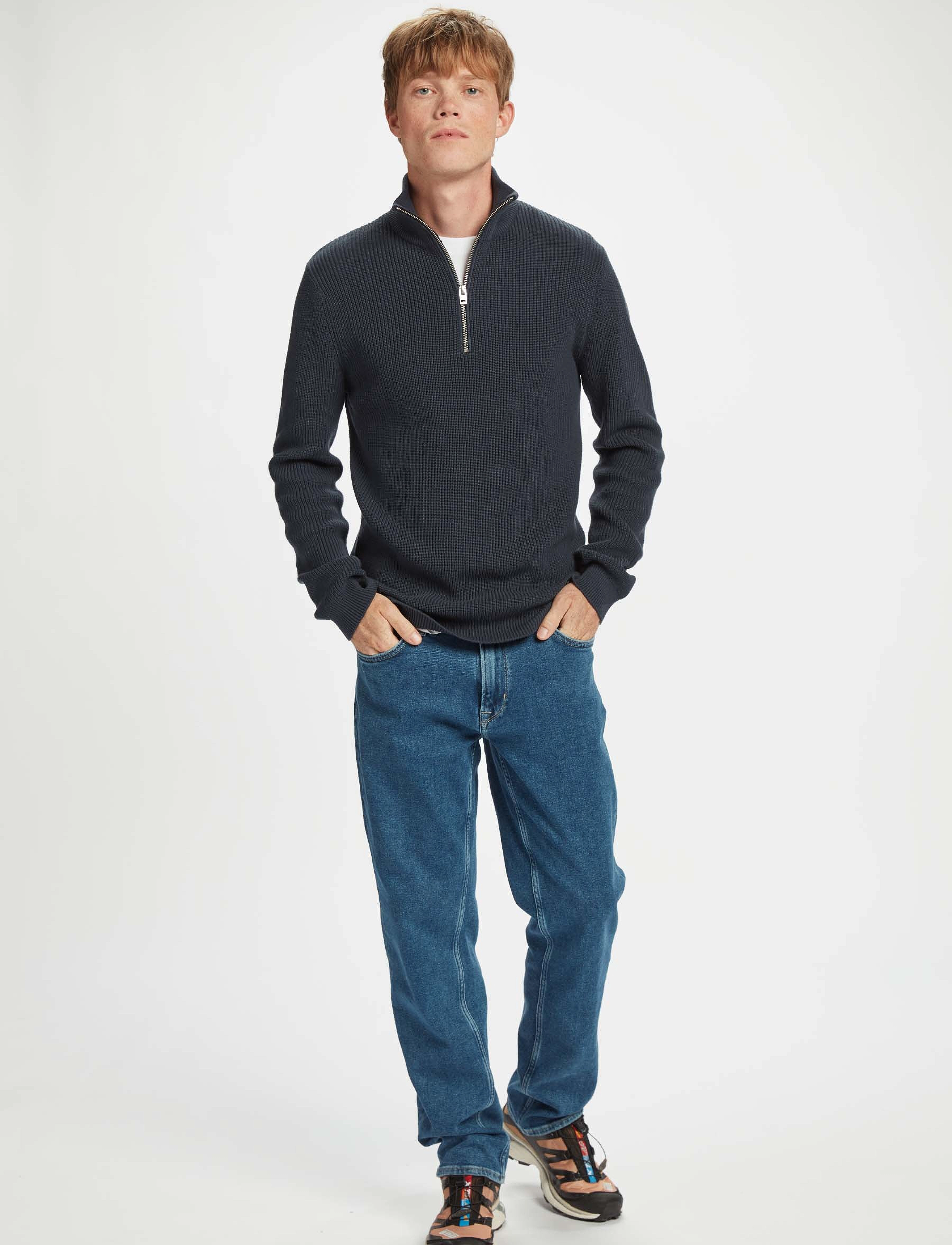 Gabba - Cape Roll Neck Knit - navy - 4