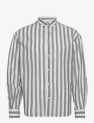 Gabba - Harvey LS Shirt - kasdienio stiliaus marškiniai - green stripe - 0