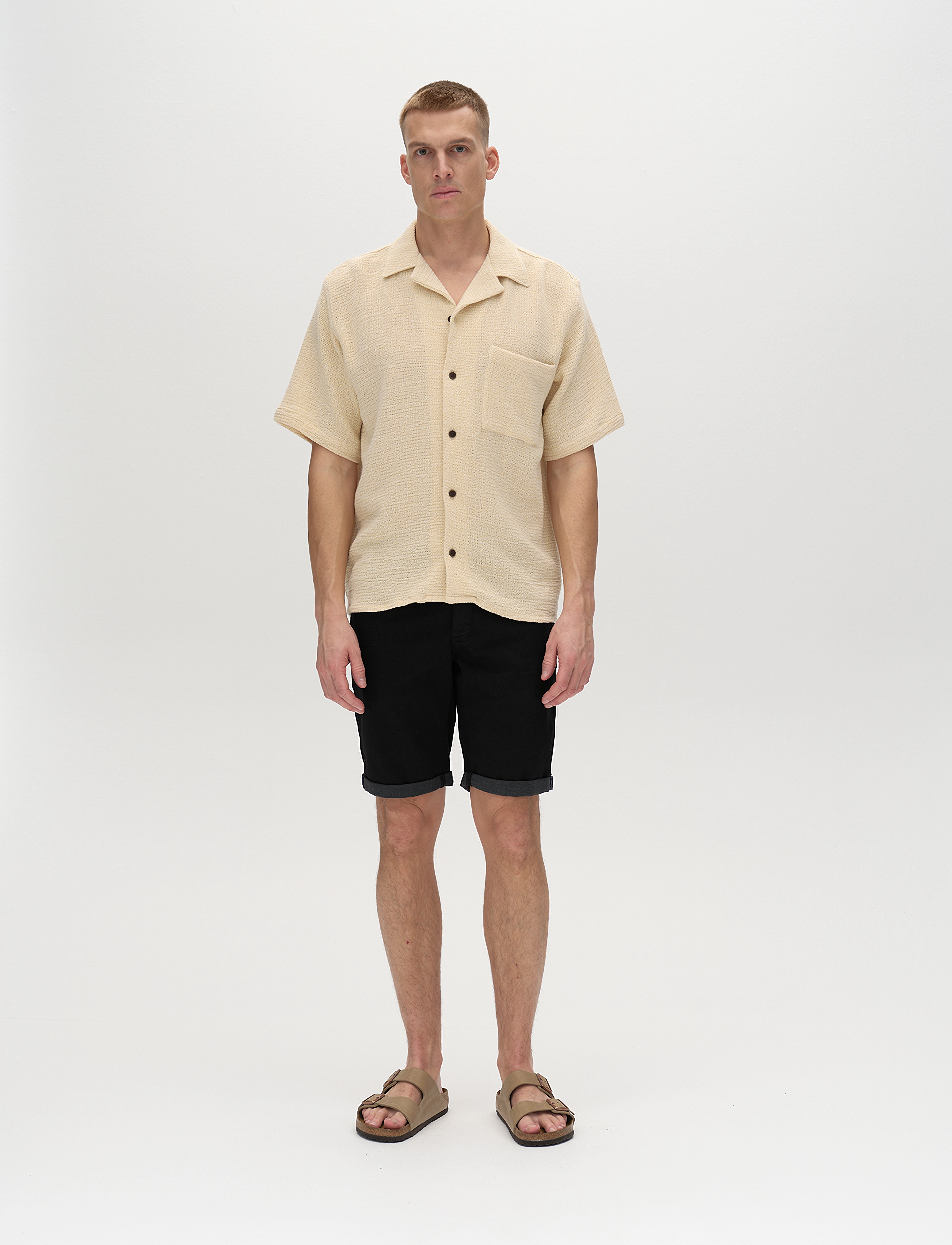 Gabba GABjason K3995 SANZA Shorts - Bestsellere - BLACK / black