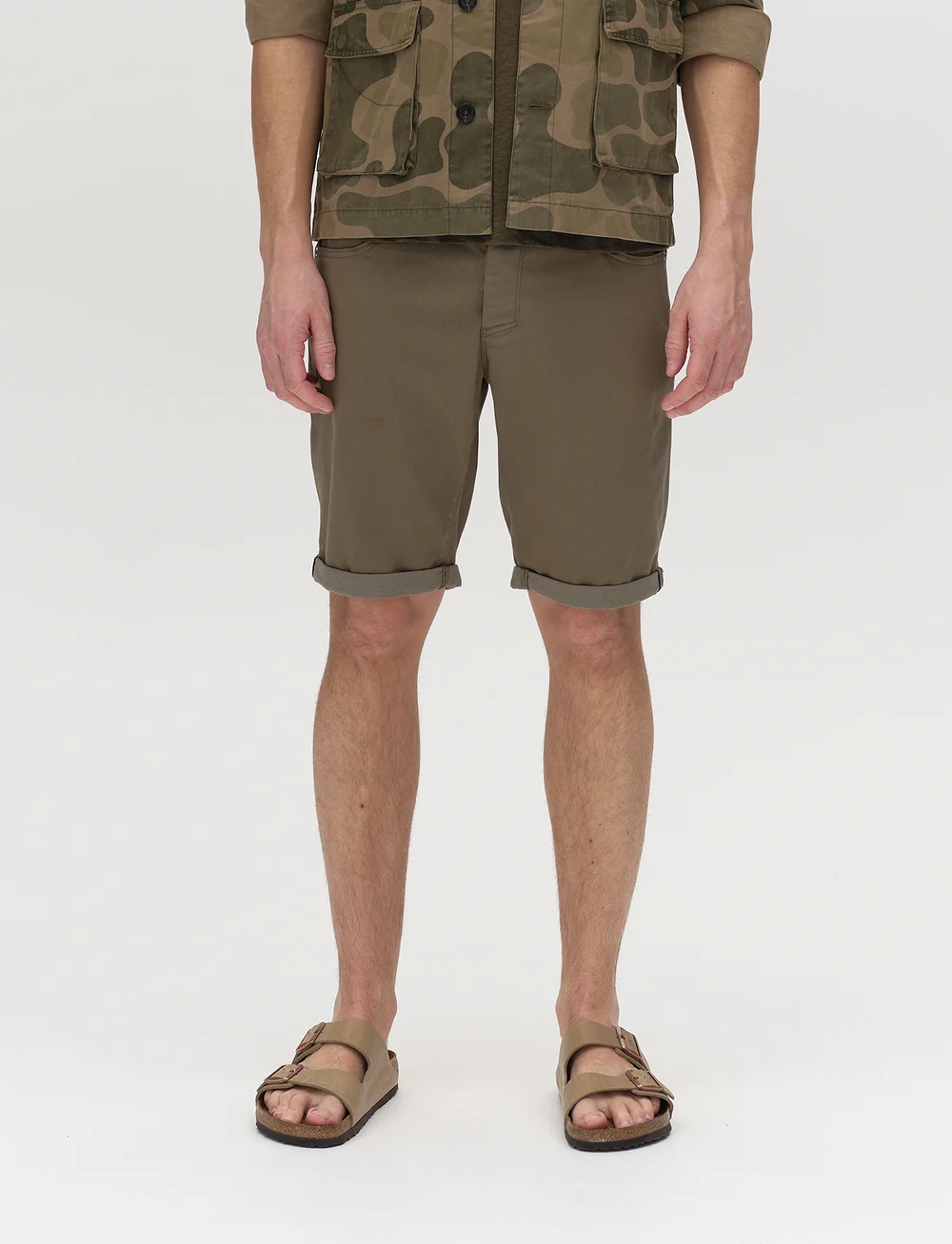 Gabba - Jason K3995 SANZA Shorts - hørshorts - dusty olive - 3