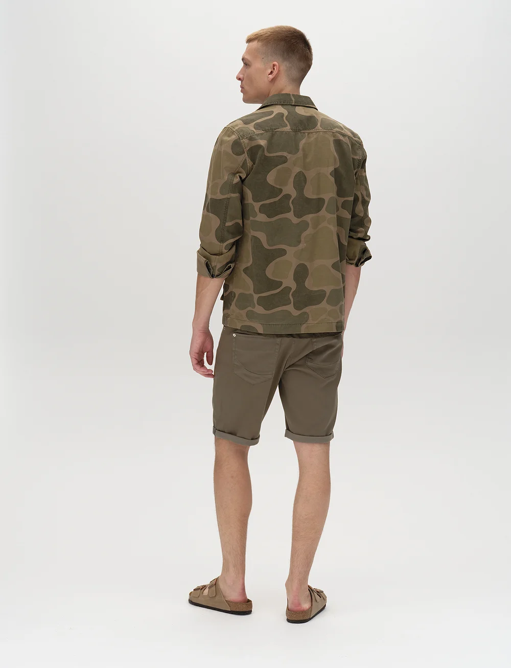 Gabba - Jason K3995 SANZA Shorts - hørshorts - dusty olive - 4