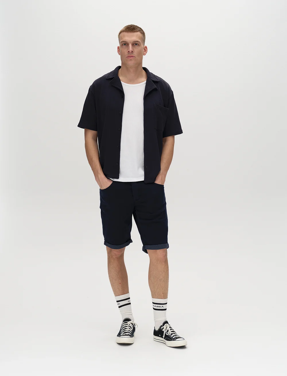 Gabba - Jason K3995 SANZA Shorts - linneshorts - navy - 0