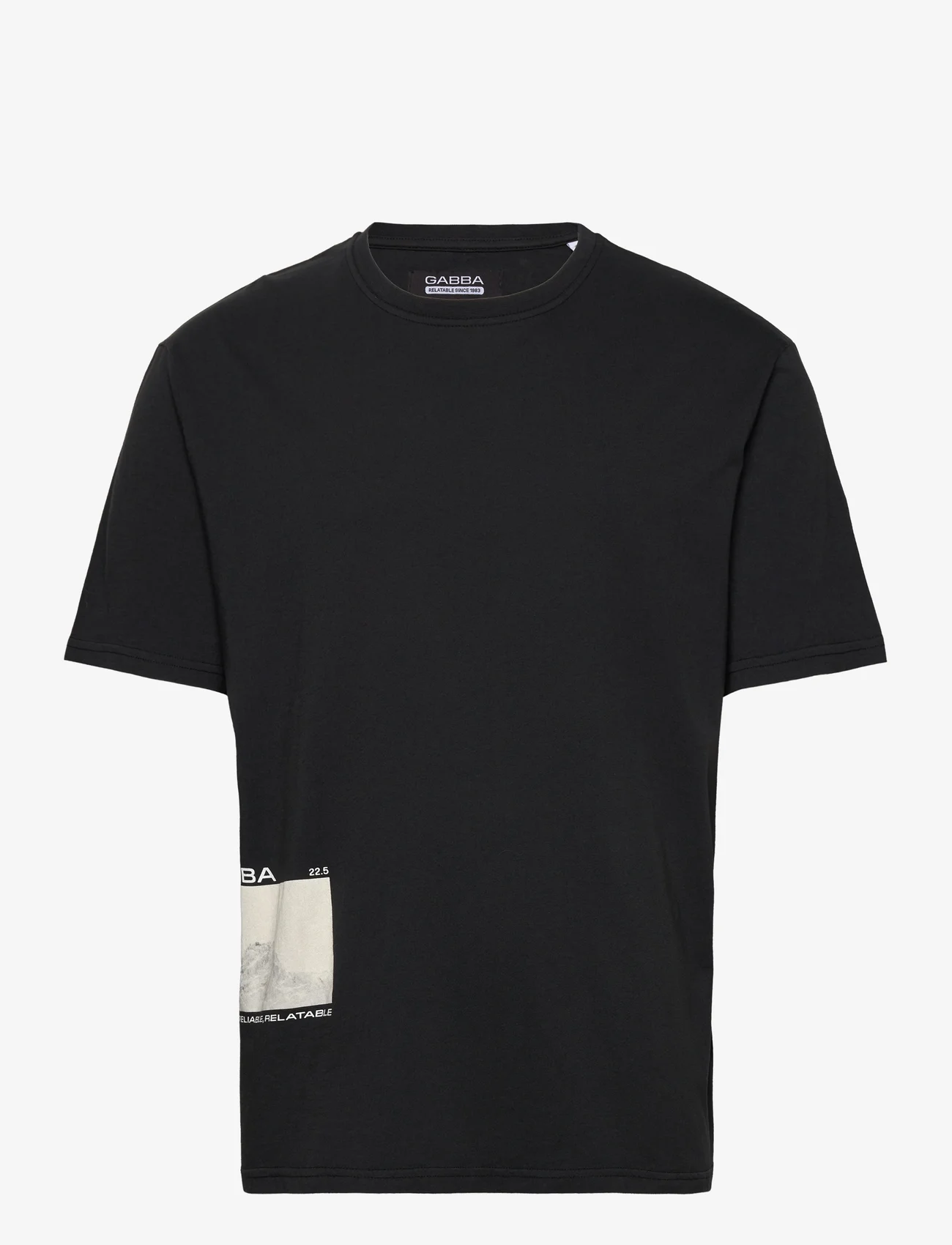 Gabba - Nigel Boxy Peak Print SS - basic t-shirts - black - 0