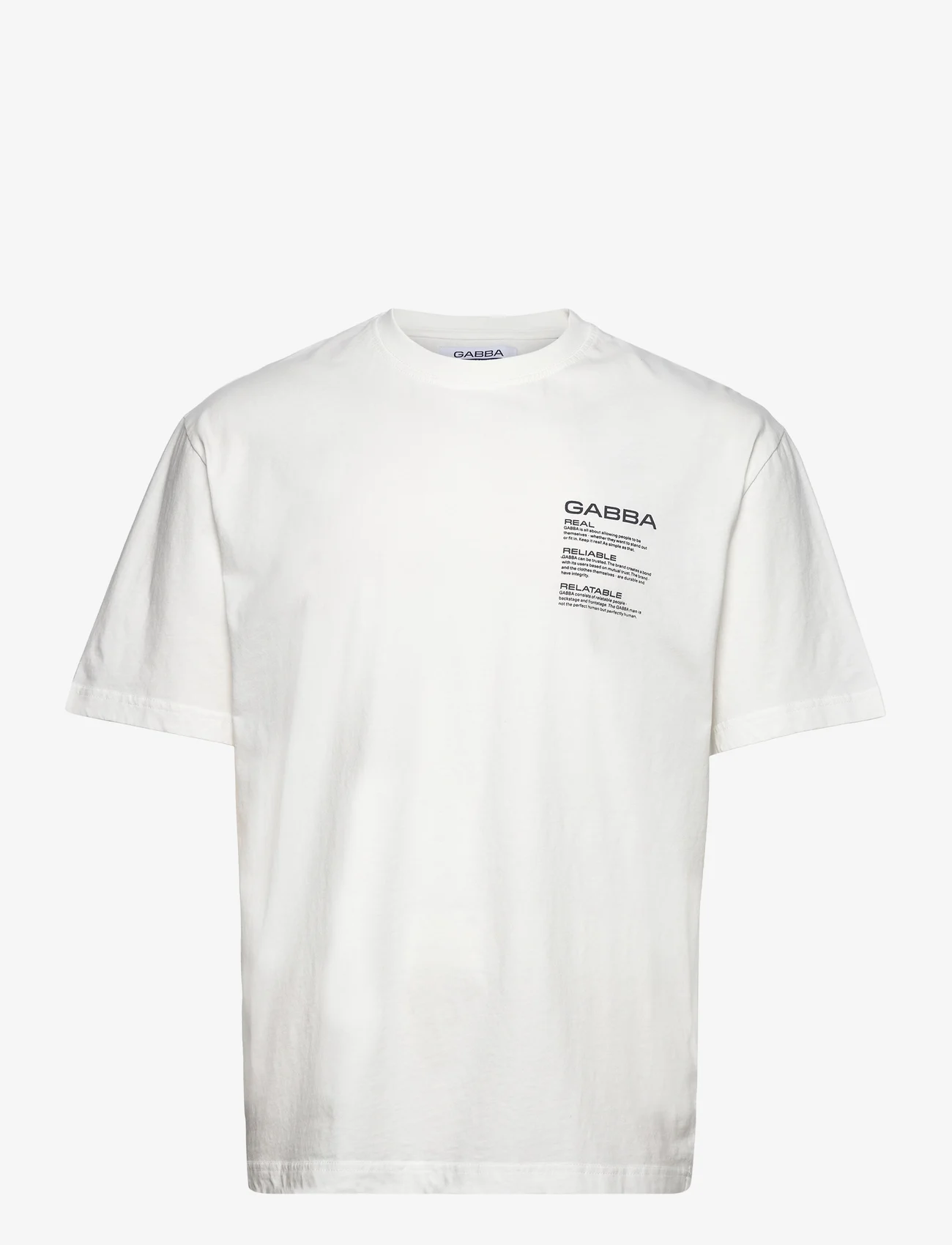 Gabba - Nigel Boxy Real Print SS - laisvalaikio marškinėliai - snow white - 0