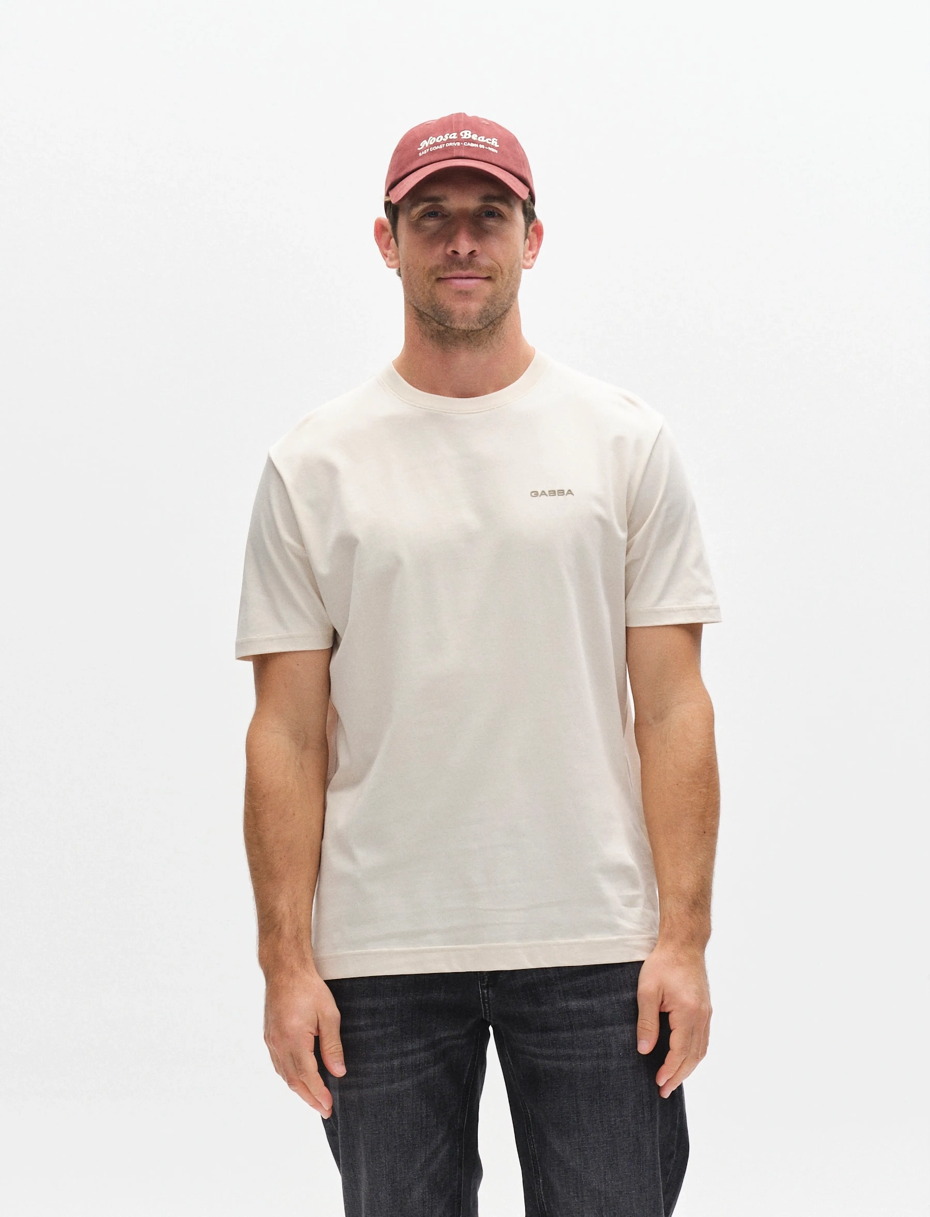 Gabba Dune Logo SS GOTS - Kleidung - BIRCH / cream