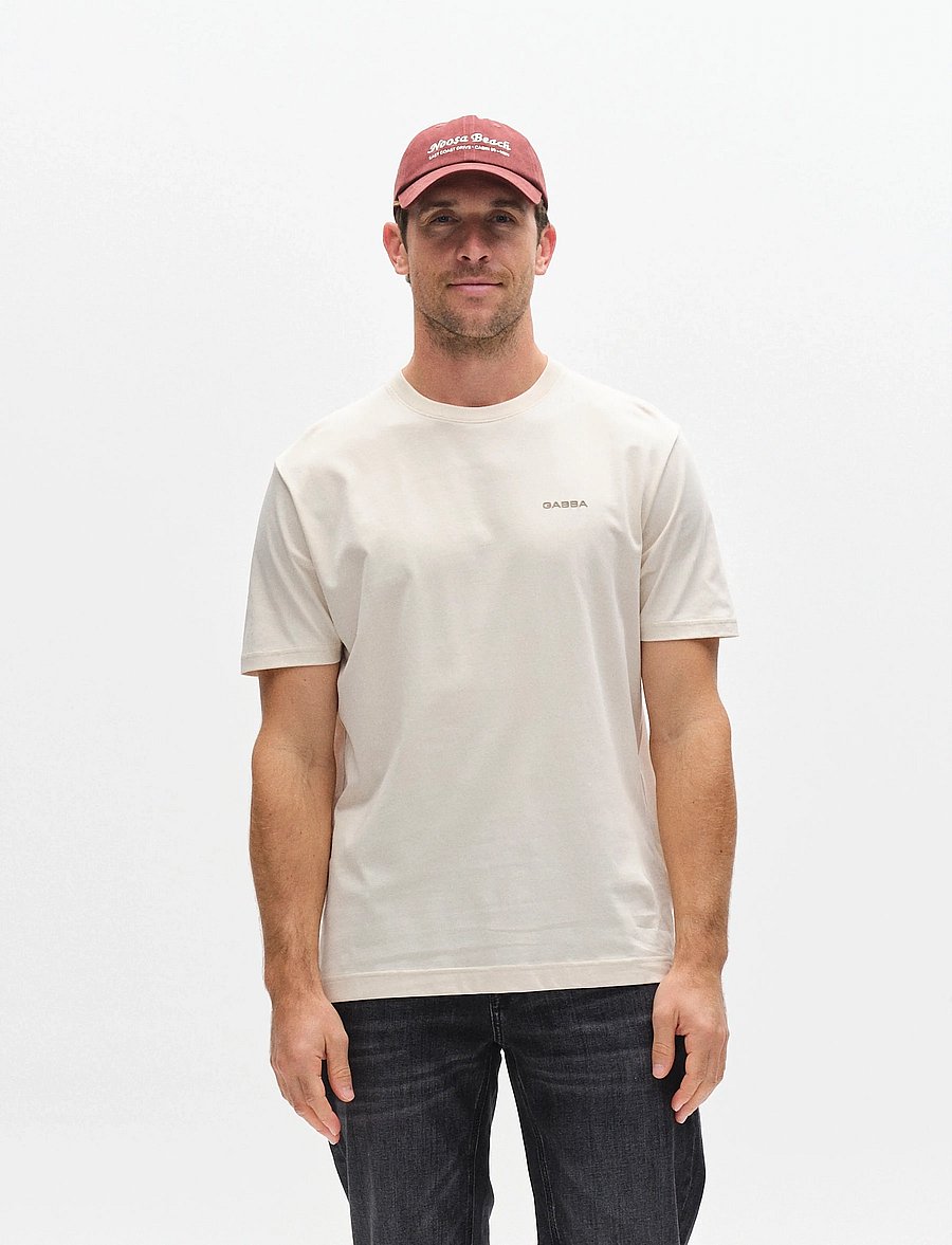 Gabba - GABdune Logo GOTS SS T-Shirt - krótki rękaw - birch - 0