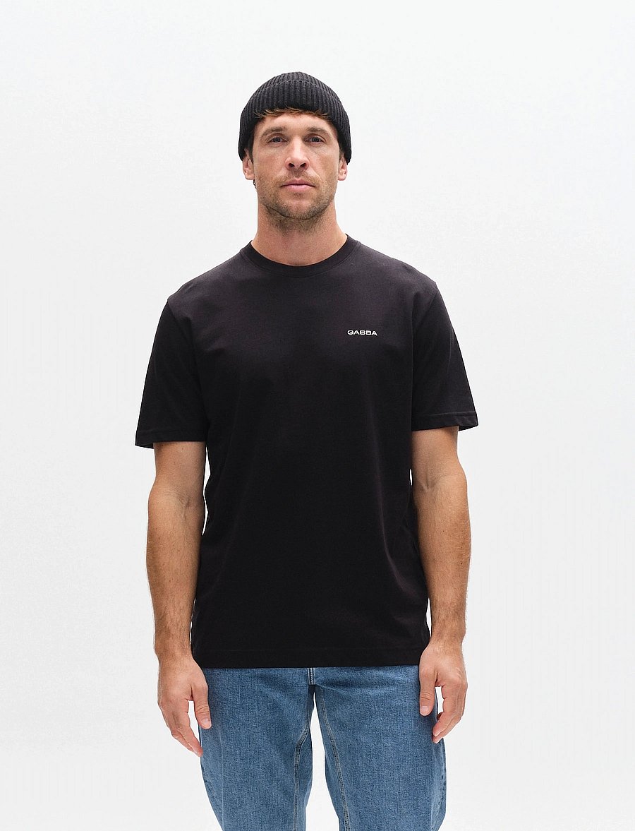 Gabba - GABdune Logo GOTS SS T-Shirt - lühikeste varrukatega t-särgid - black - 0