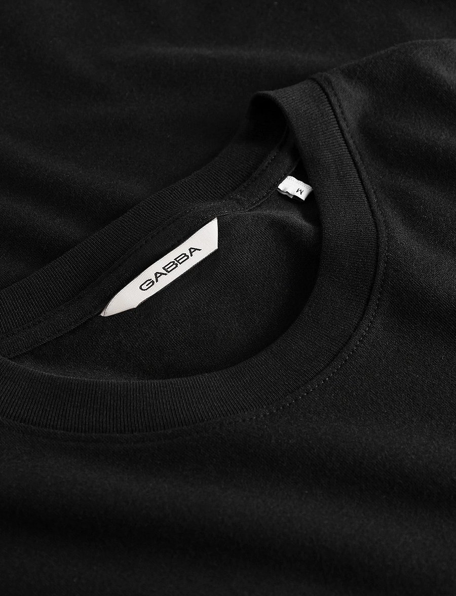 Gabba - GABdune Logo GOTS SS T-Shirt - lühikeste varrukatega t-särgid - black - 5