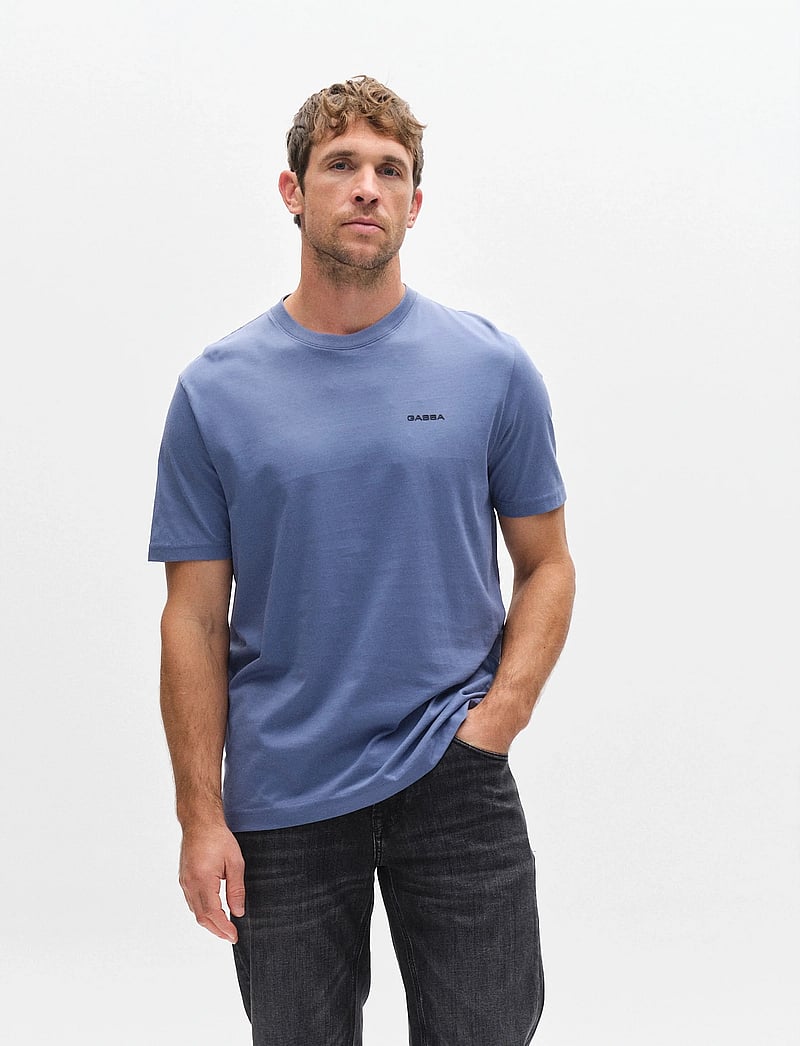 Gabba - Dune Logo SS GOTS - kortärmade t-shirts - blue horizon - 0