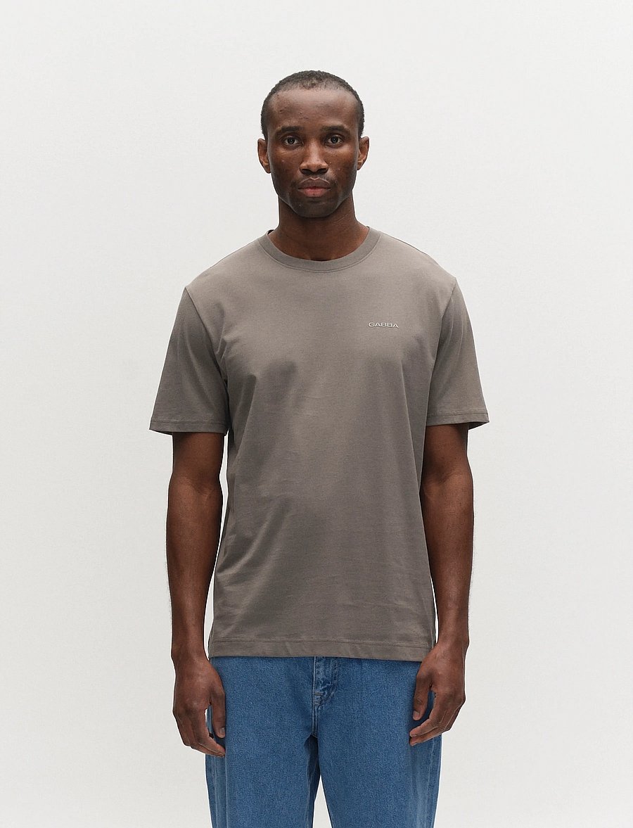 Gabba - GABdune Logo GOTS SS T-Shirt - t-krekli ar īsām piedurknēm - castor gray - 0