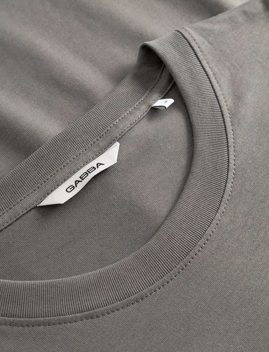Gabba - GABdune Logo GOTS SS T-Shirt - t-krekli ar īsām piedurknēm - castor gray - 5