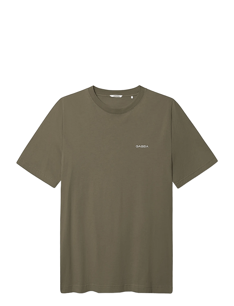 Gabba - GABdune Logo GOTS SS T-Shirt - short-sleeved t-shirts - deep lichen green - 1