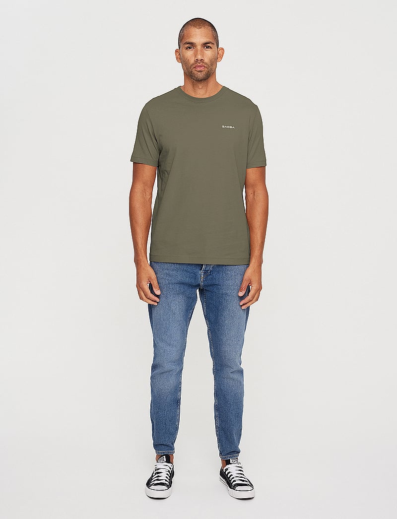 Gabba - Dune Logo SS GOTS - t-shirts - deep lichen green - 0