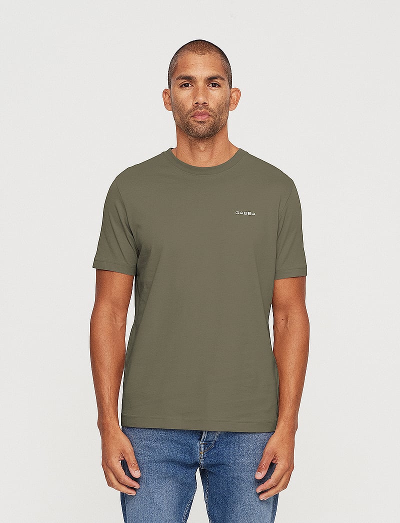 Gabba - Dune Logo SS GOTS - t-shirts - deep lichen green - 3