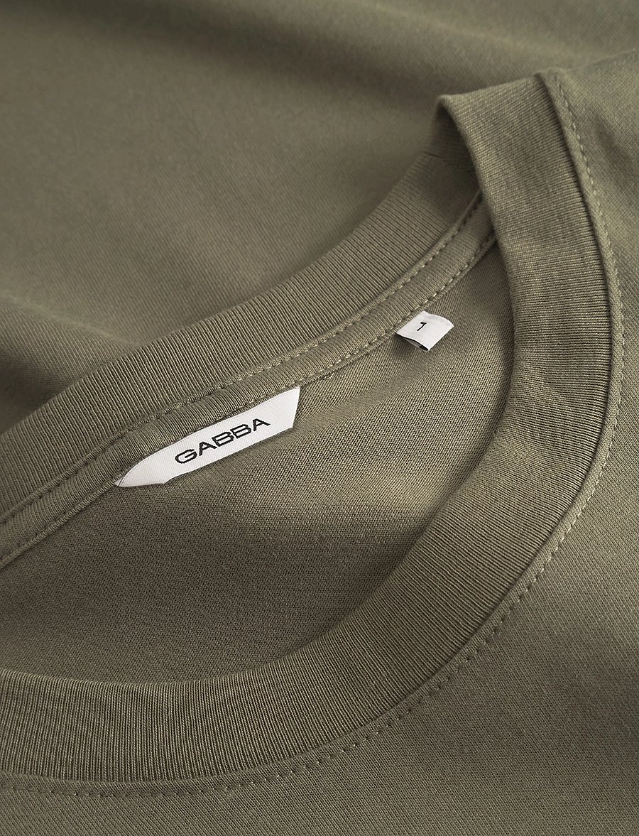 Gabba - GABdune Logo GOTS SS T-Shirt - short-sleeved t-shirts - deep lichen green - 5